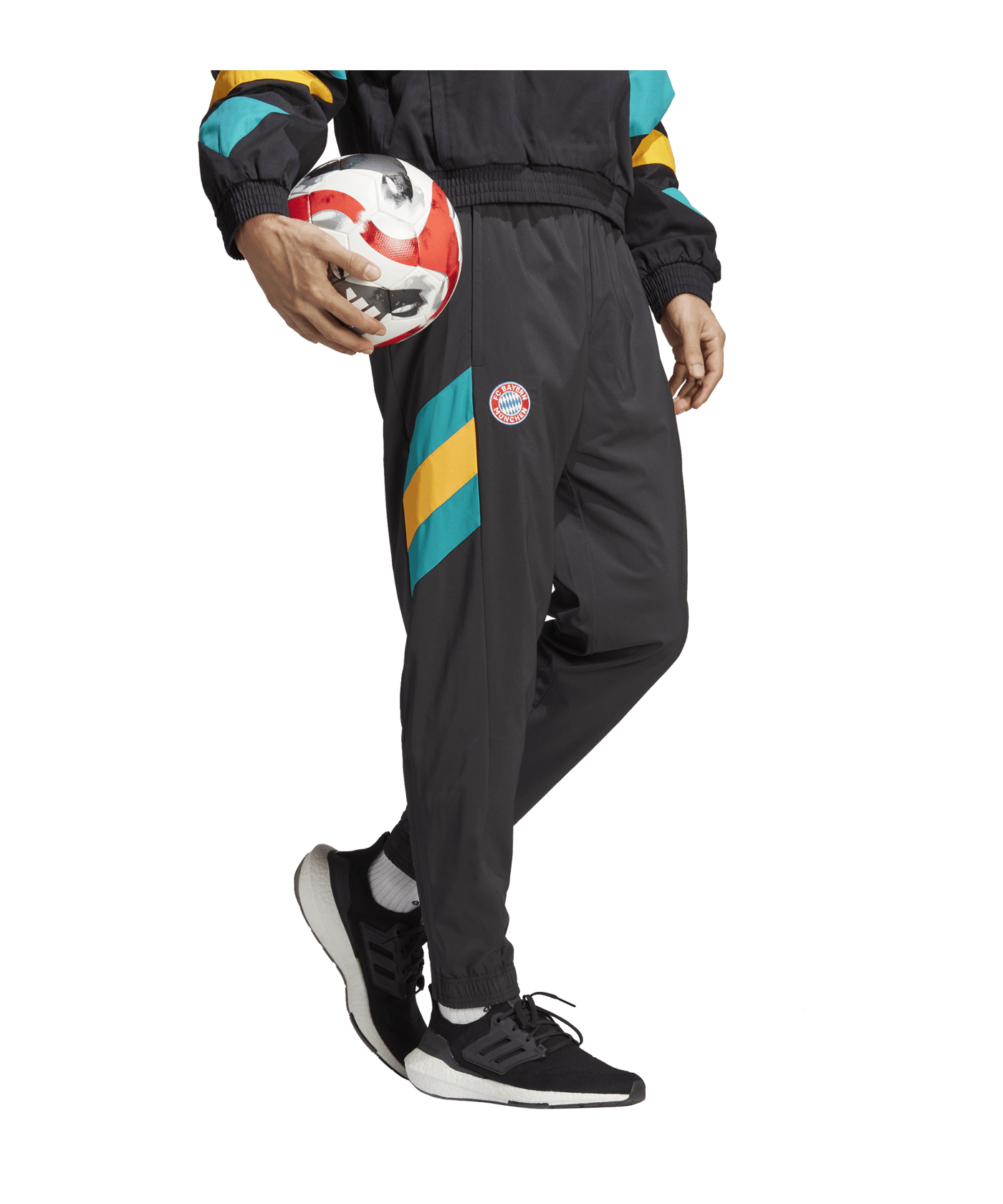 adidas FC Bayern München Icon Trainingshose Schwarz - schwarz