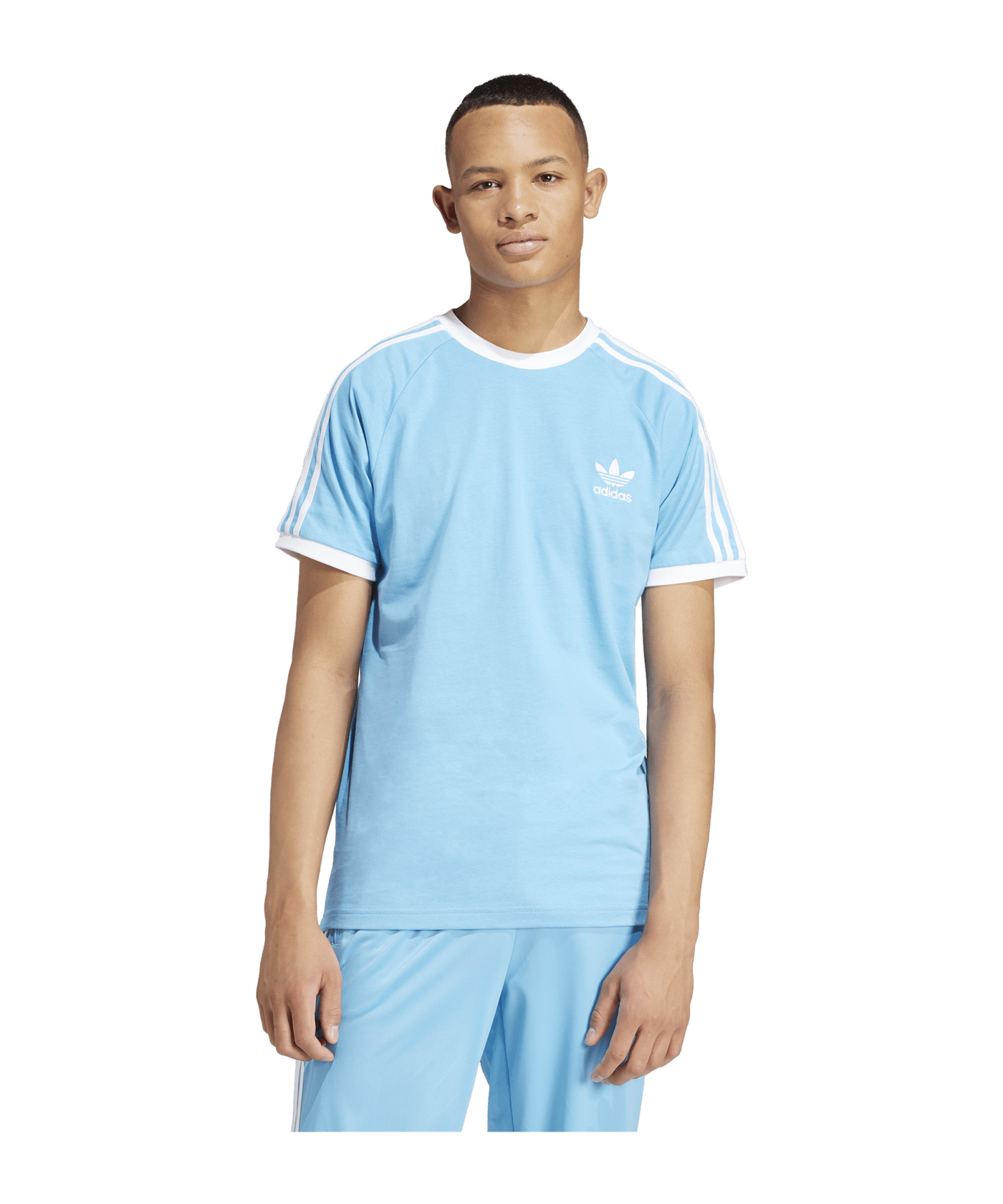 adidas Originals Adicolor 3 Stripes T-Shirt Blau - blau