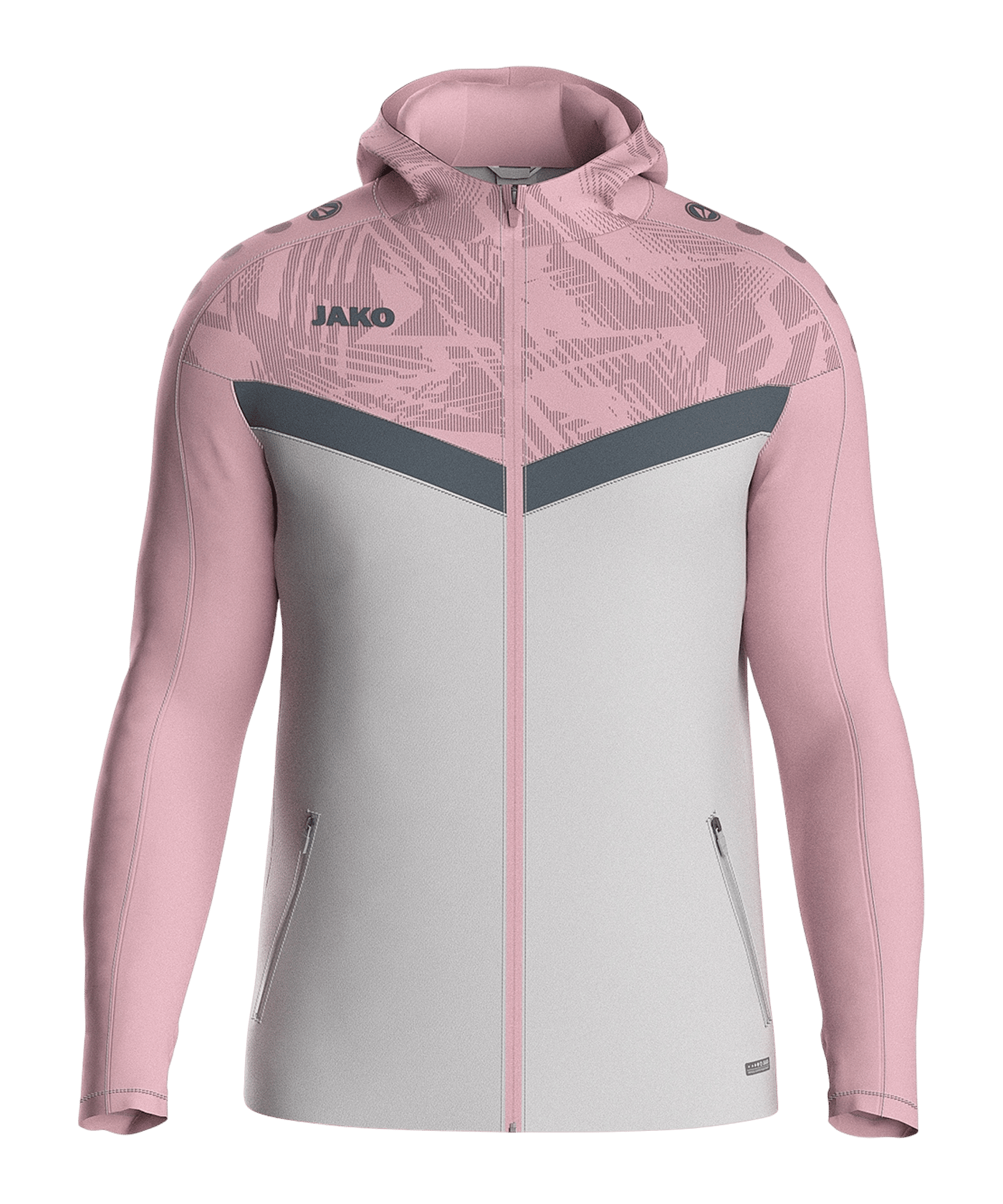 JAKO Iconic Kapuzenjacke Grau F851 - grau