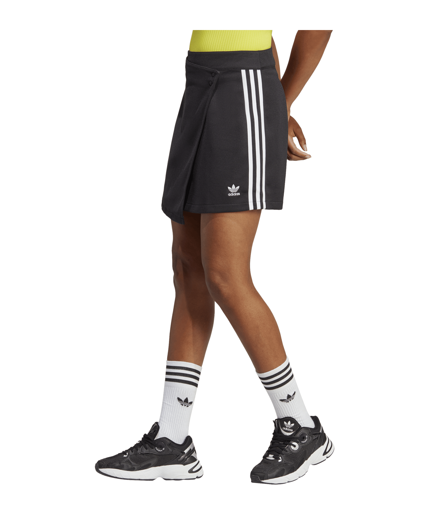 adidas Originals Adicolor Classics 3-Stripes Short Wrapping Skirt Black - schwarz