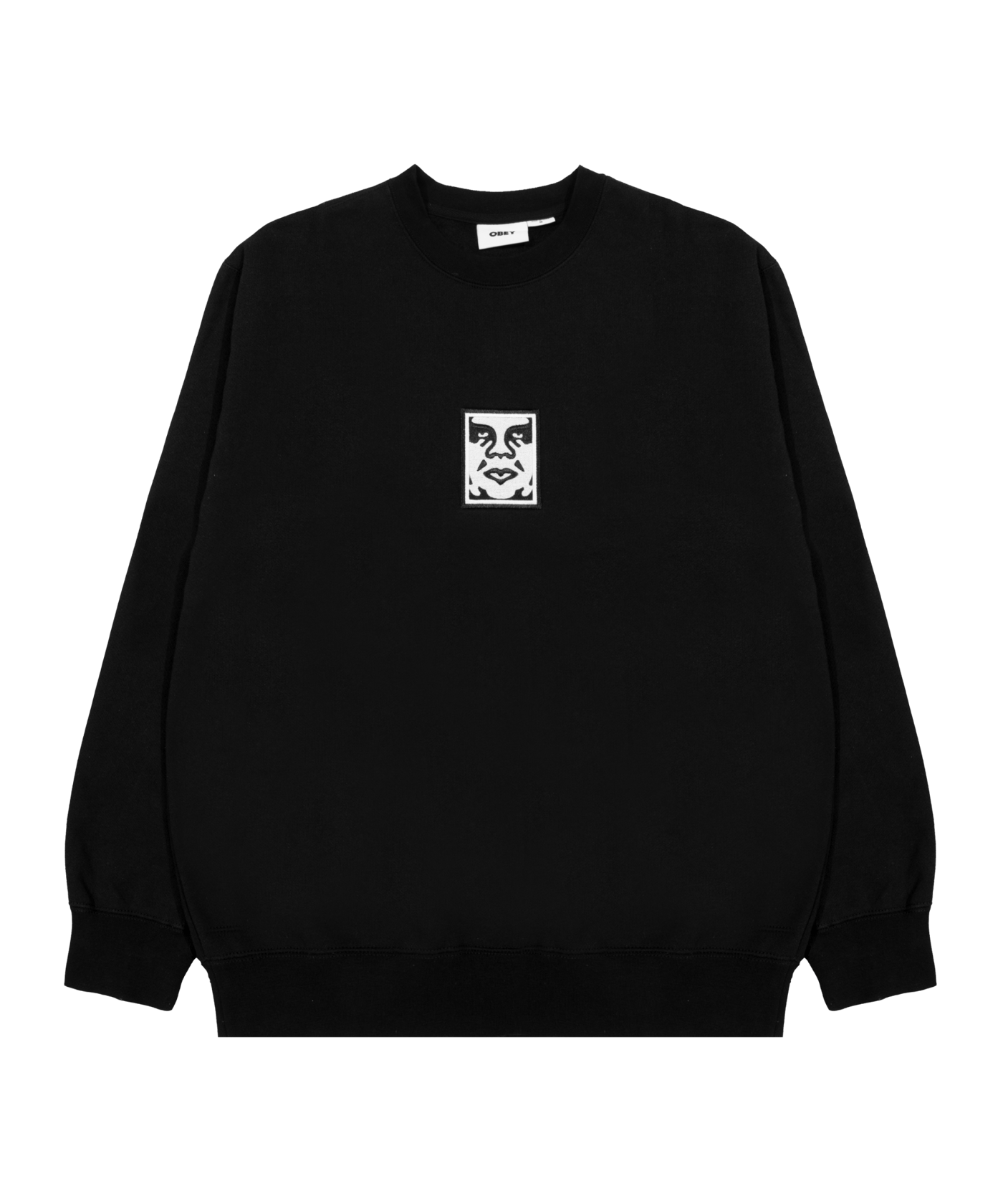 Obey Icon Extra Heavy Crew Sweatshirt Schwarz - schwarz