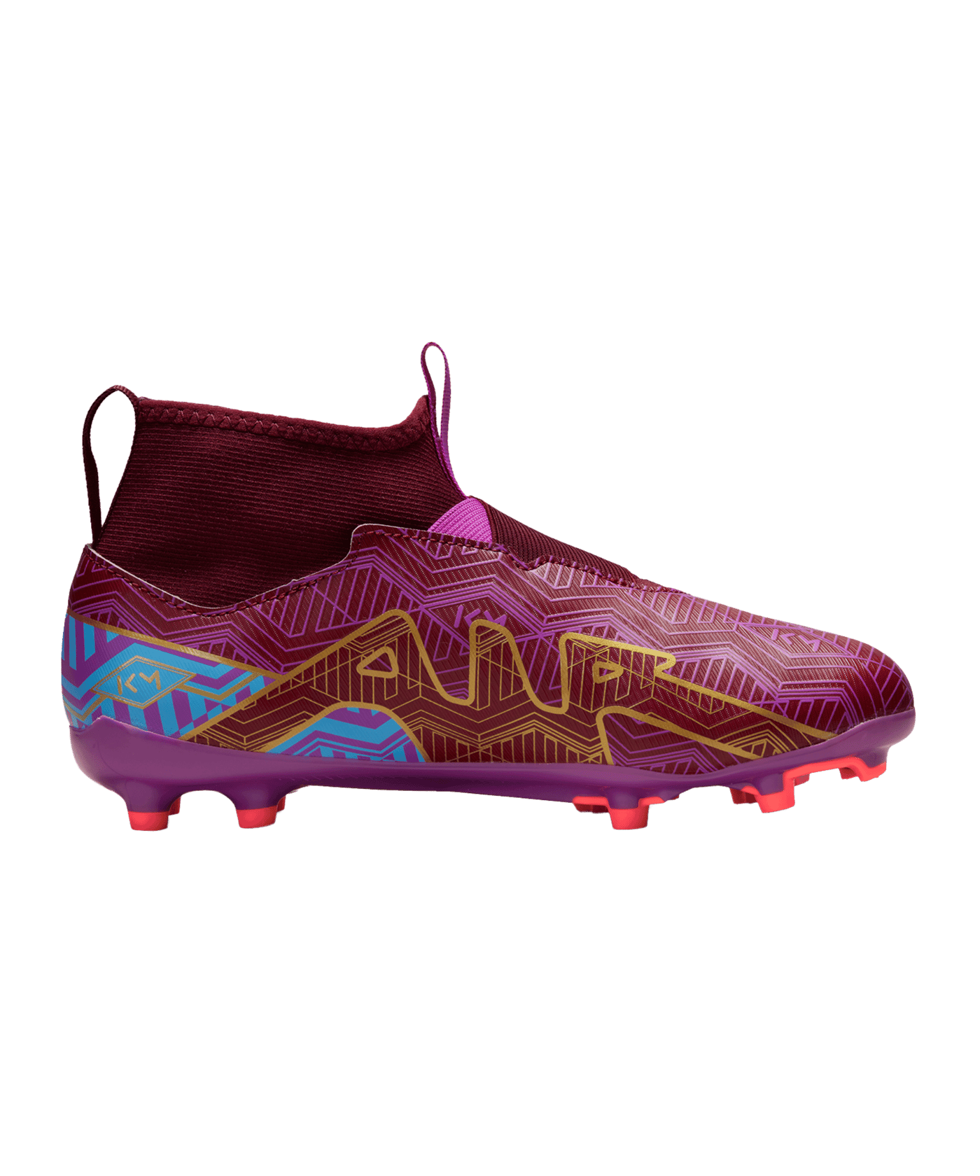 Nike Jr Zoom Superfly IX Academy FG/MG Kids Mbappe Mode 2.0 Rot Gold ...