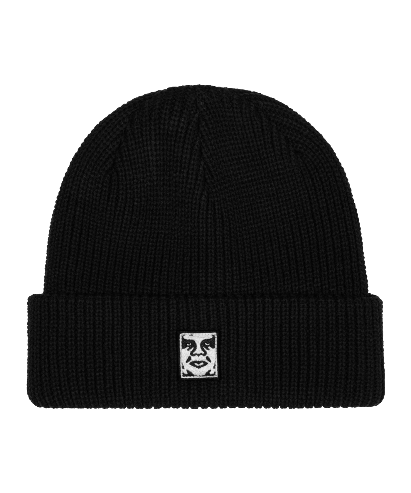 Obey Mid Icon Patch Cuff Beanie Schwarz - schwarz