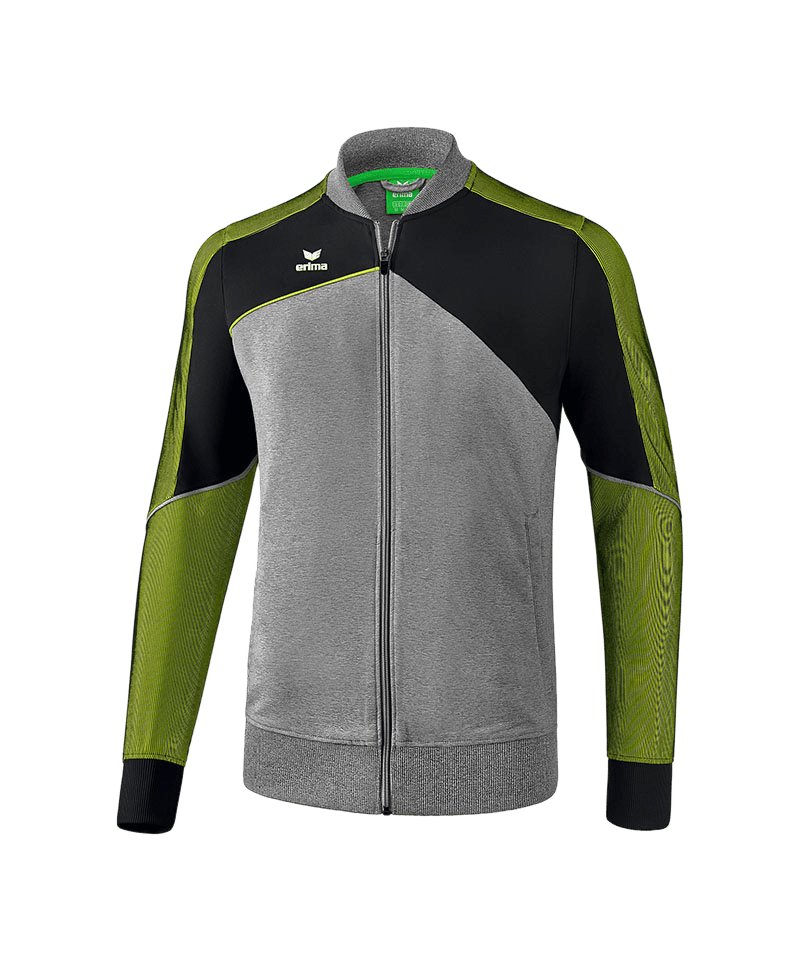 Erima Premium One – Tuta da Donna Tuta Top, Donna, Anzug Premium One Präsentationsjacke, Green - Green/Schwarz/Weiß, 42 (EU