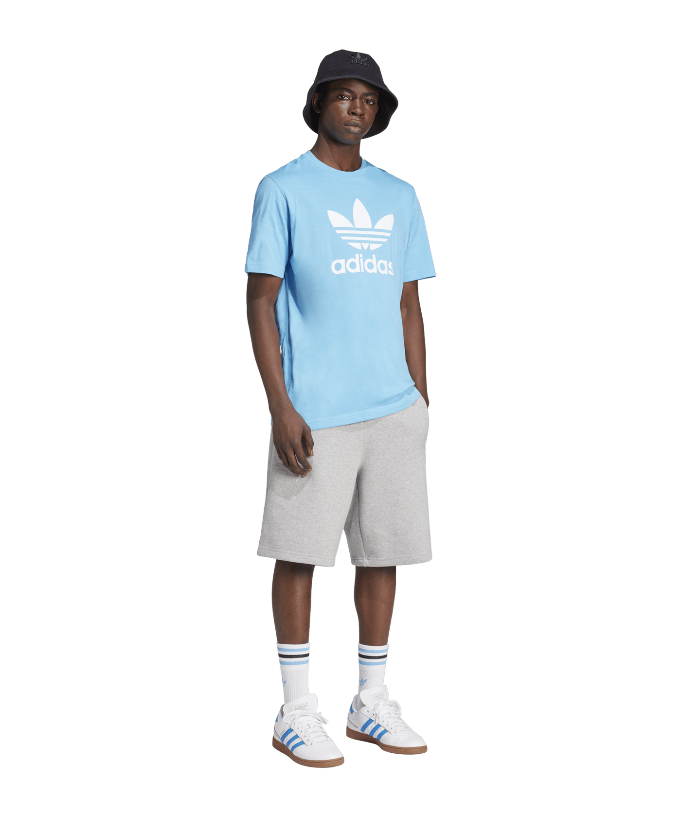 adidas Originals Adicolor Trefoil T-Shirt Blau - blau
