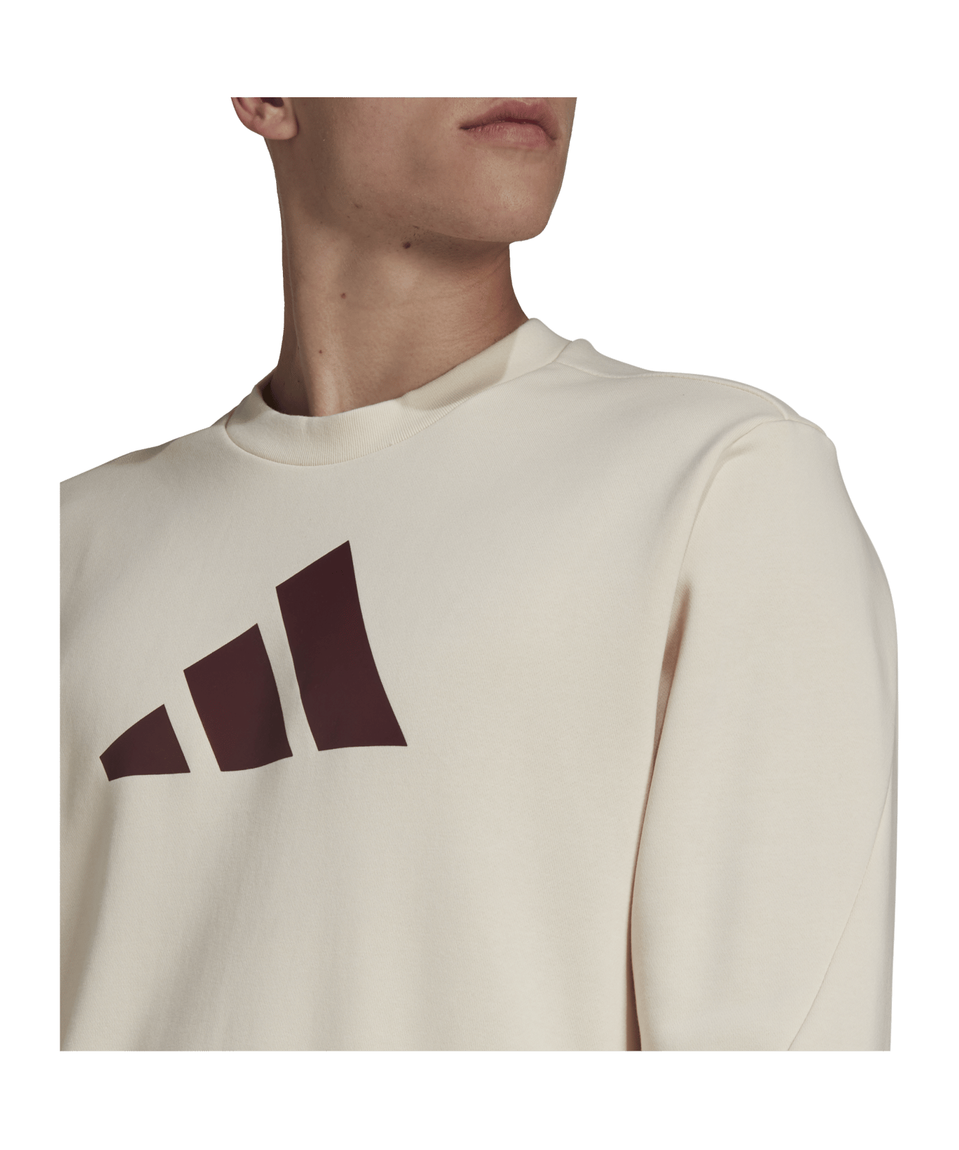 adidas Three Bar Future Icons Sweatshirt Beige - beige