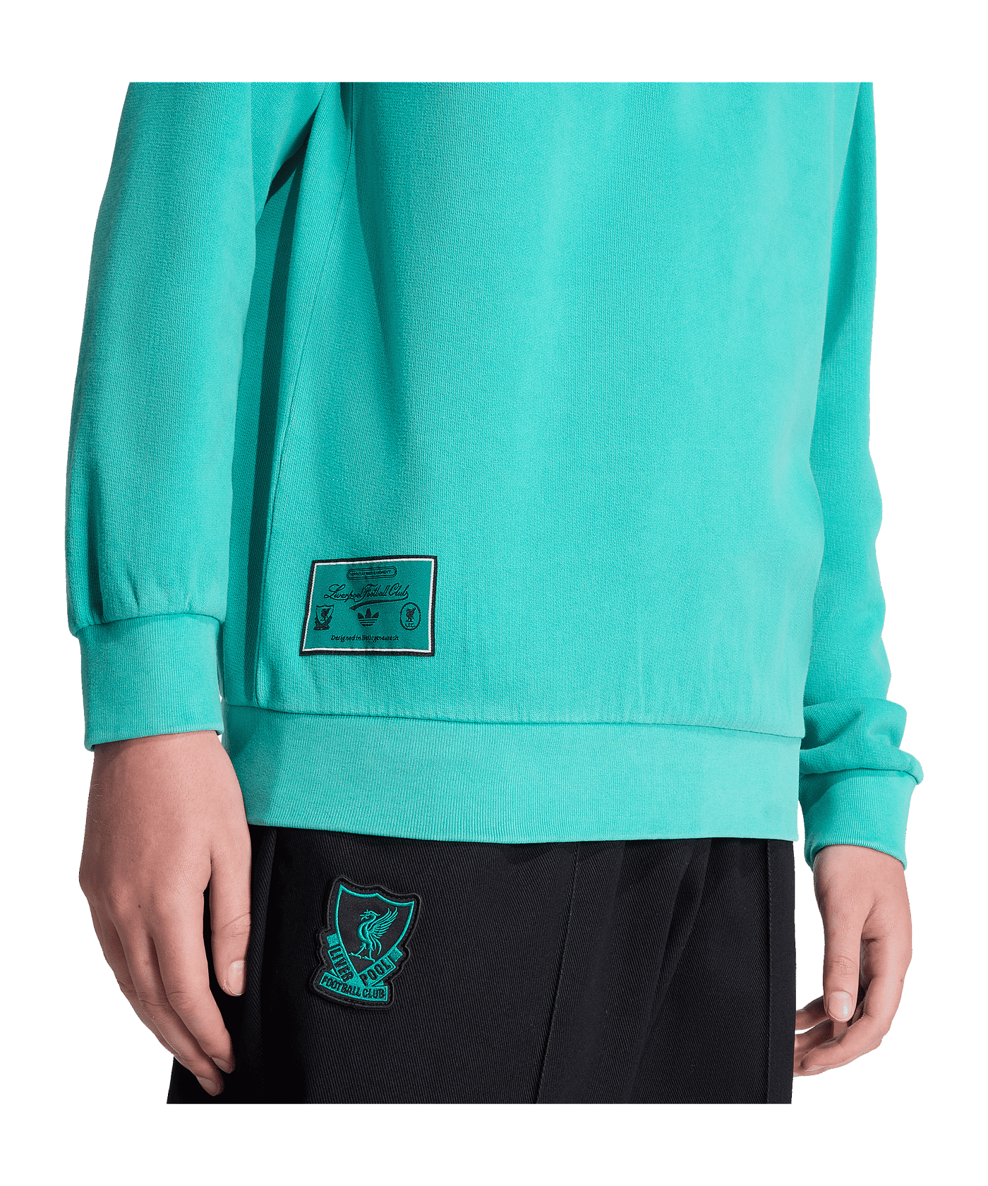 adidas FC Liverpool Icon Half Zip Sweatshirt Grün - gruen