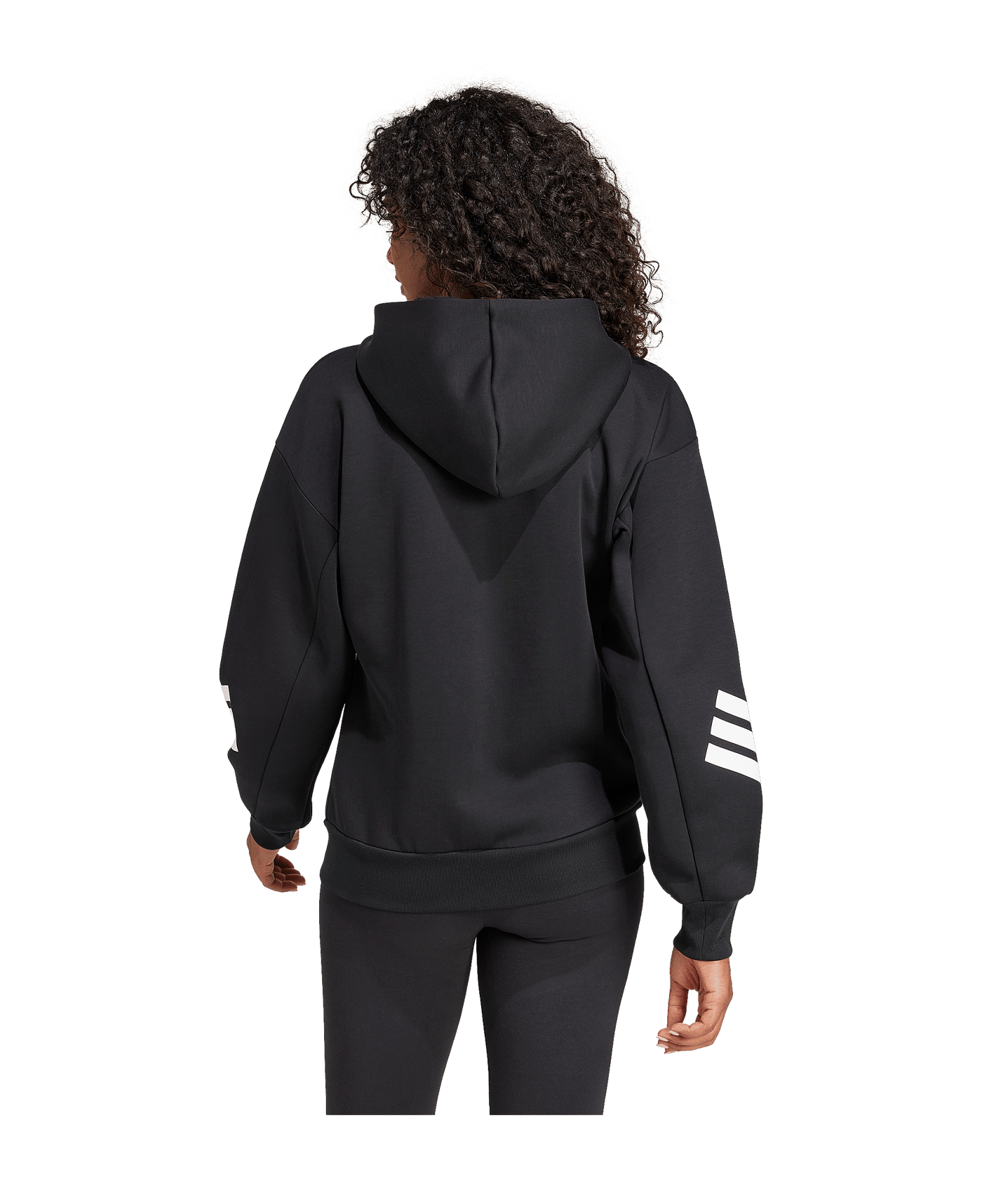 adidas Future Icons Three Stripes Kapuzenjacke Damen Schwarz - schwarz