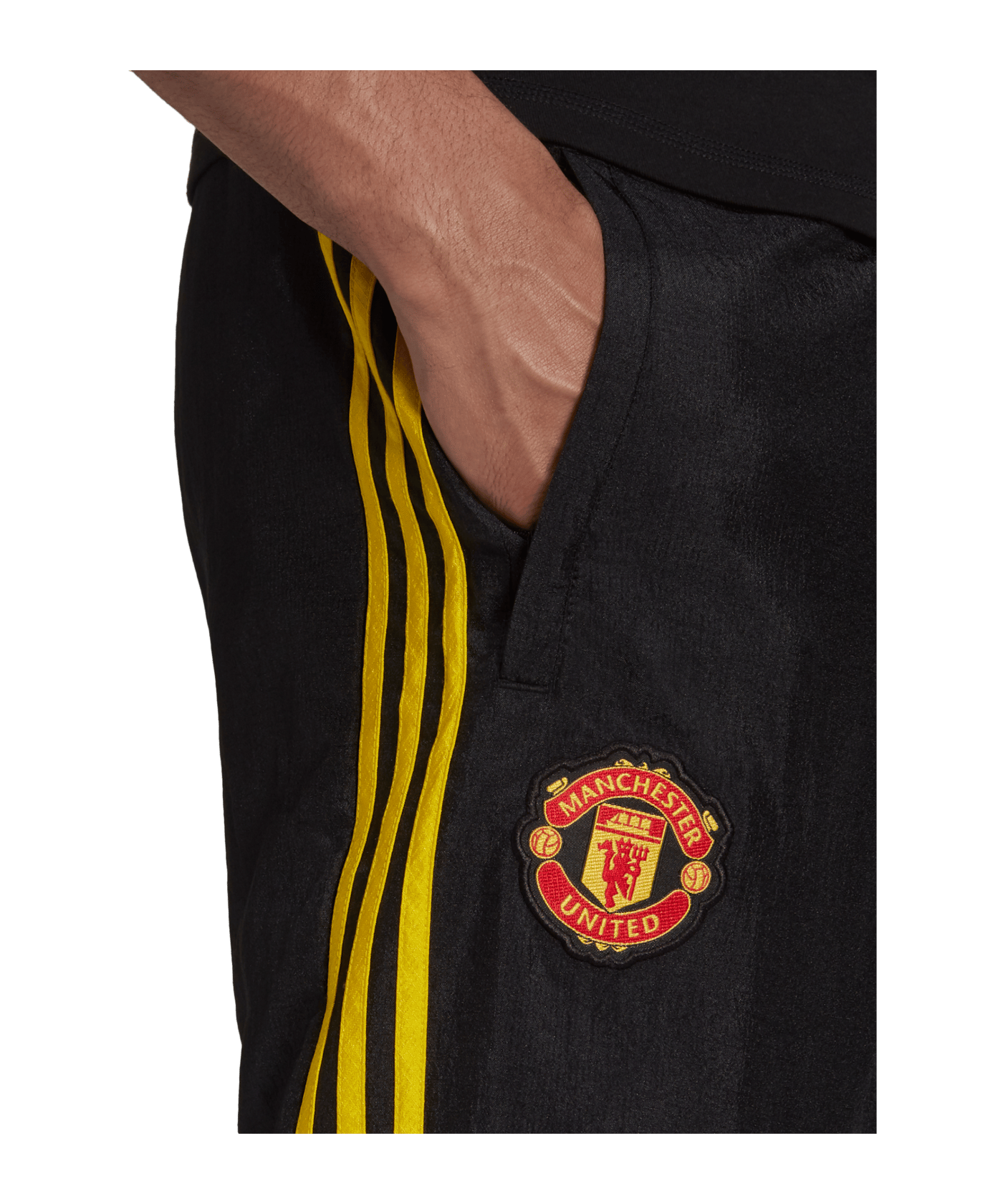 adidas Manchester United Icon Woven Jogginghose Schwarz - schwarz