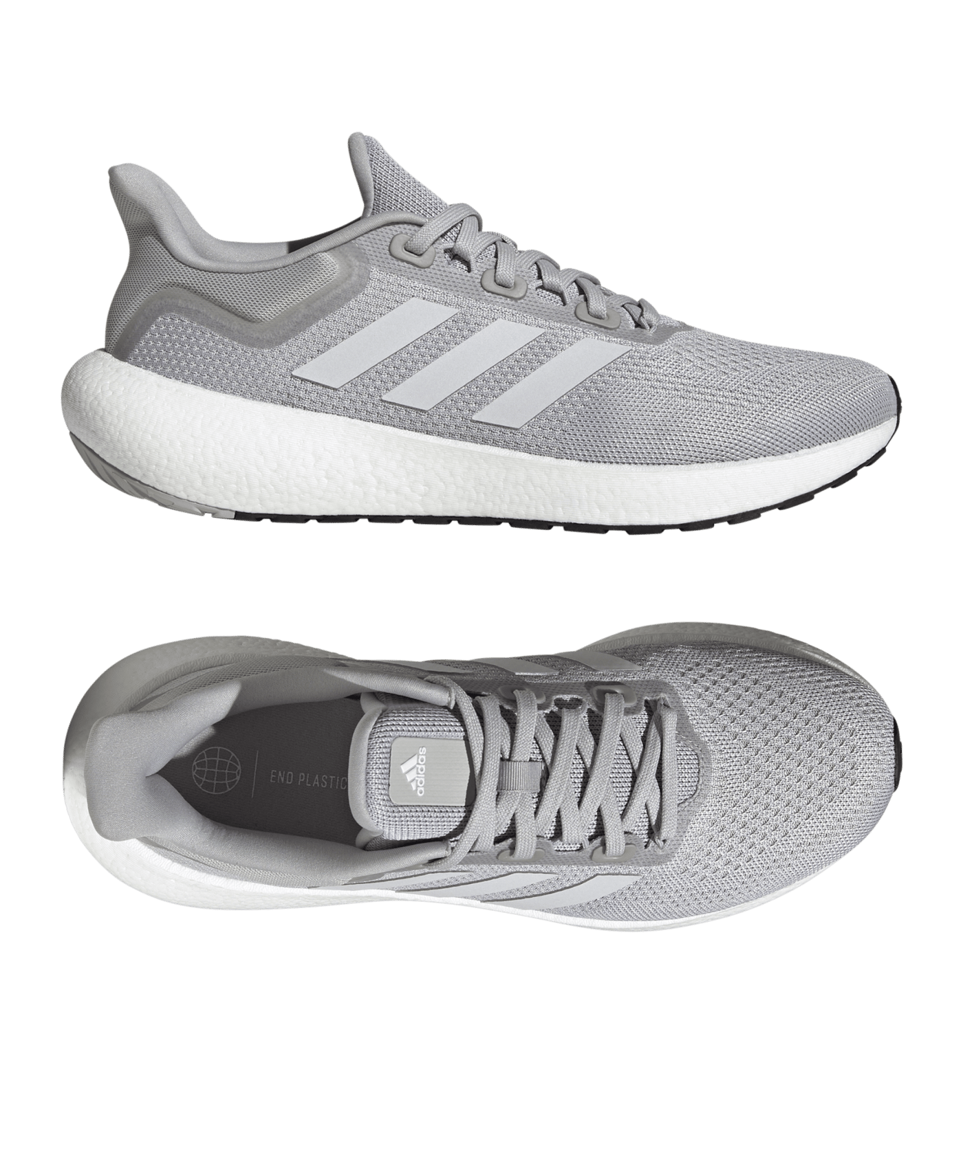 adidas Pureboost Jet Running Gris Blanc | Chaussure de course | Running ...