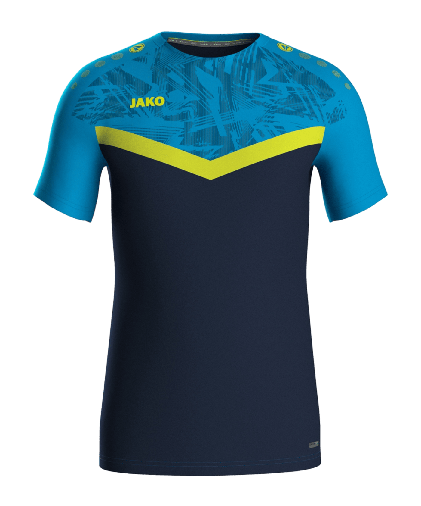JAKO Iconic T-Shirt Blau Gelb F914 - blau