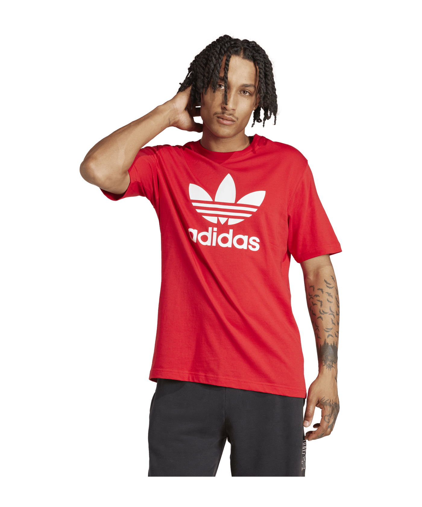 adidas Originals Adicolor Trefoil T-Shirt Rot - rot