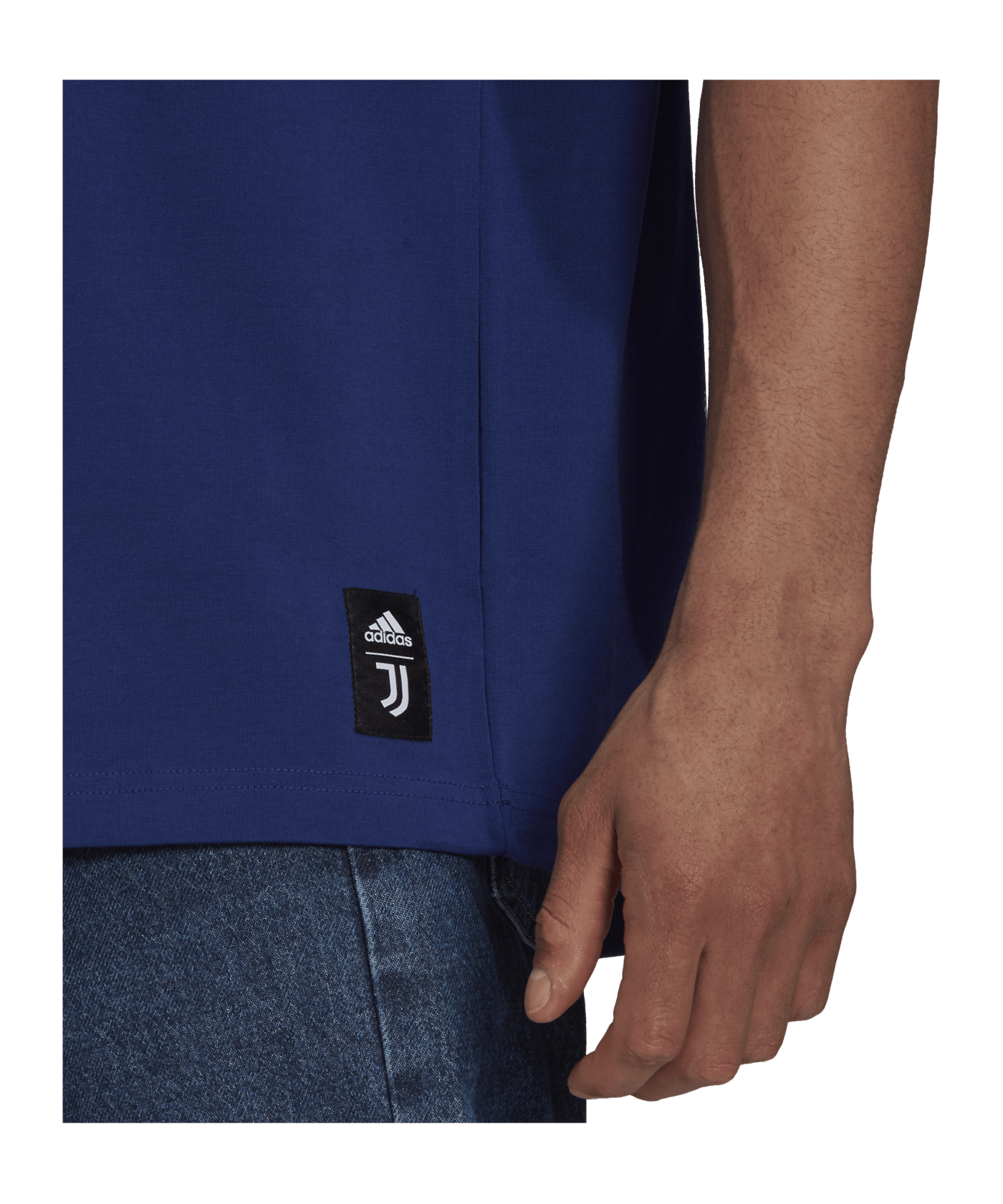 adidas Juventus Turin Icon T-Shirt Blau Weiss - weiss