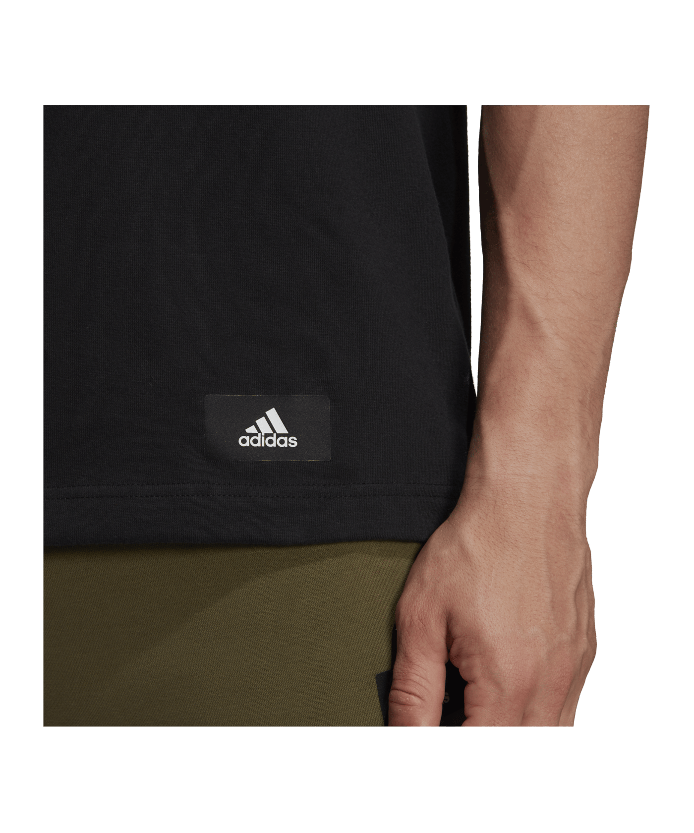adidas 3 Stripes Future Icons Shirt Schwarz - schwarz
