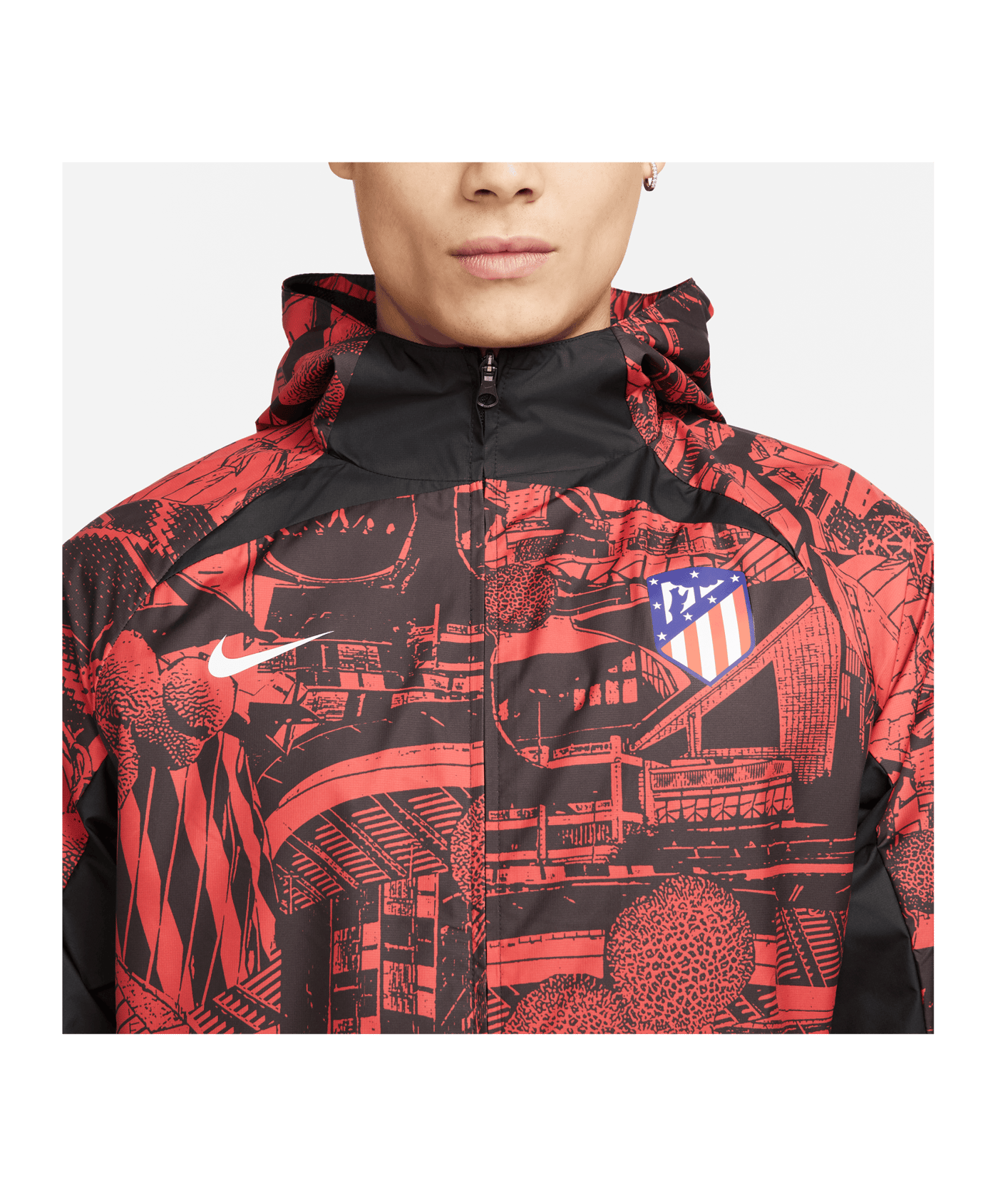 Nike Atletico Madrid Allwetterjacke Rot F611 - rot