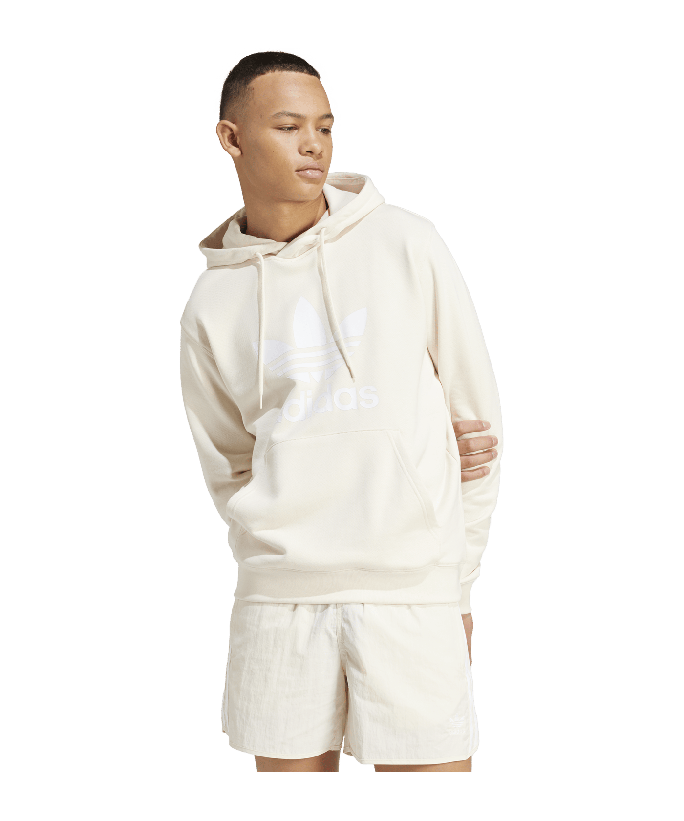 adidas Originals Adicolor Trefoil Hoody Beige - beige