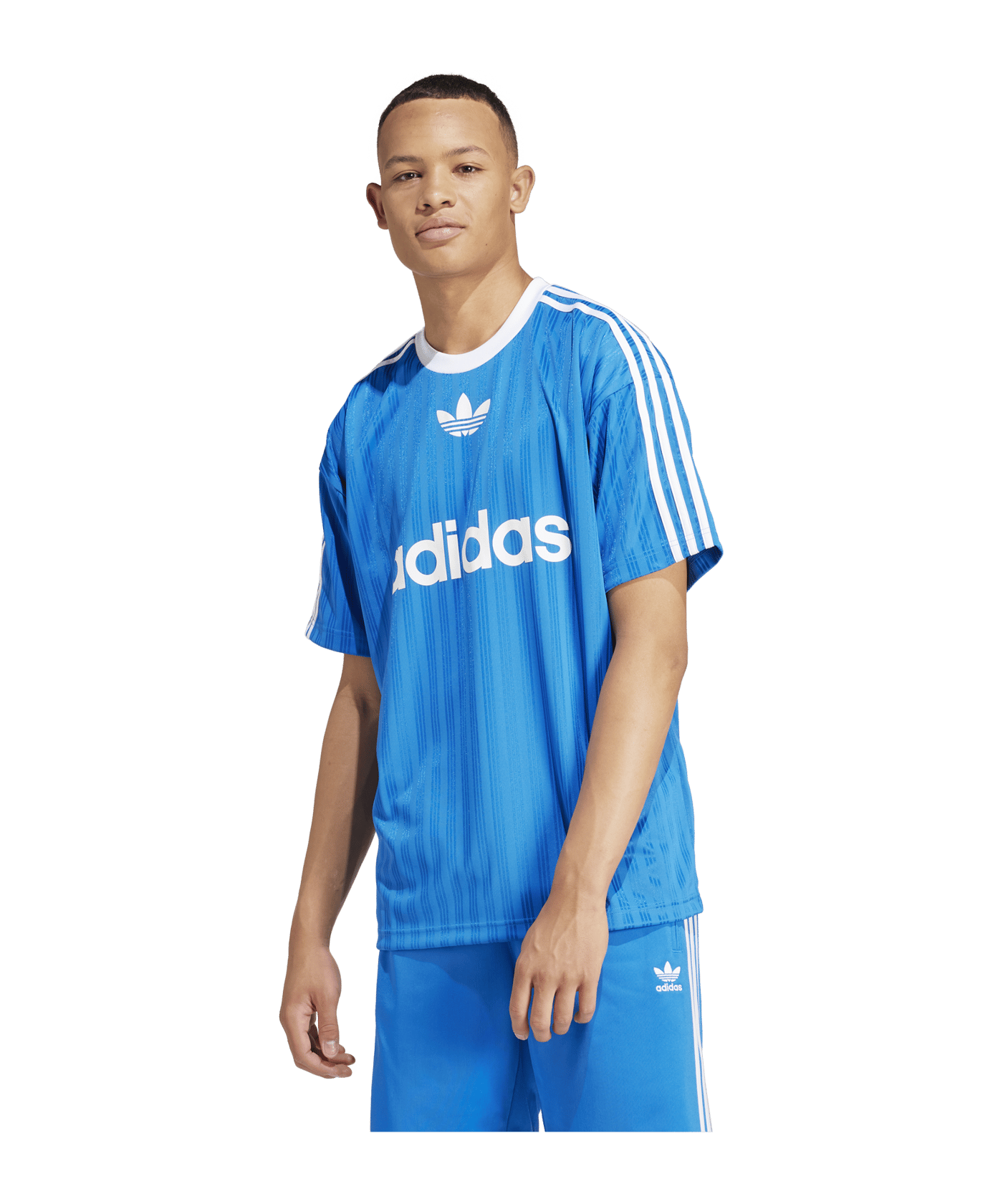 adidas Originals Adicolor Poly T-Shirt Blau Weiss - blau