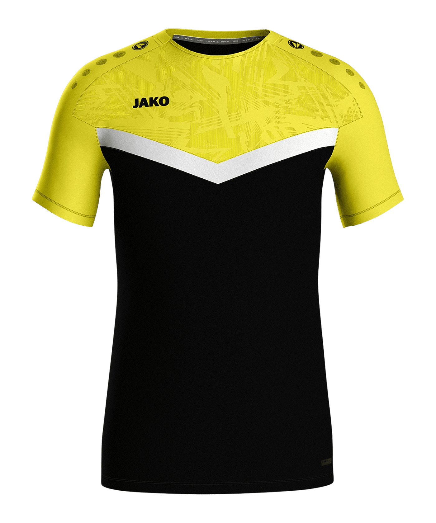 JAKO Iconic T-Shirt Schwarz Gelb F808 - schwarz