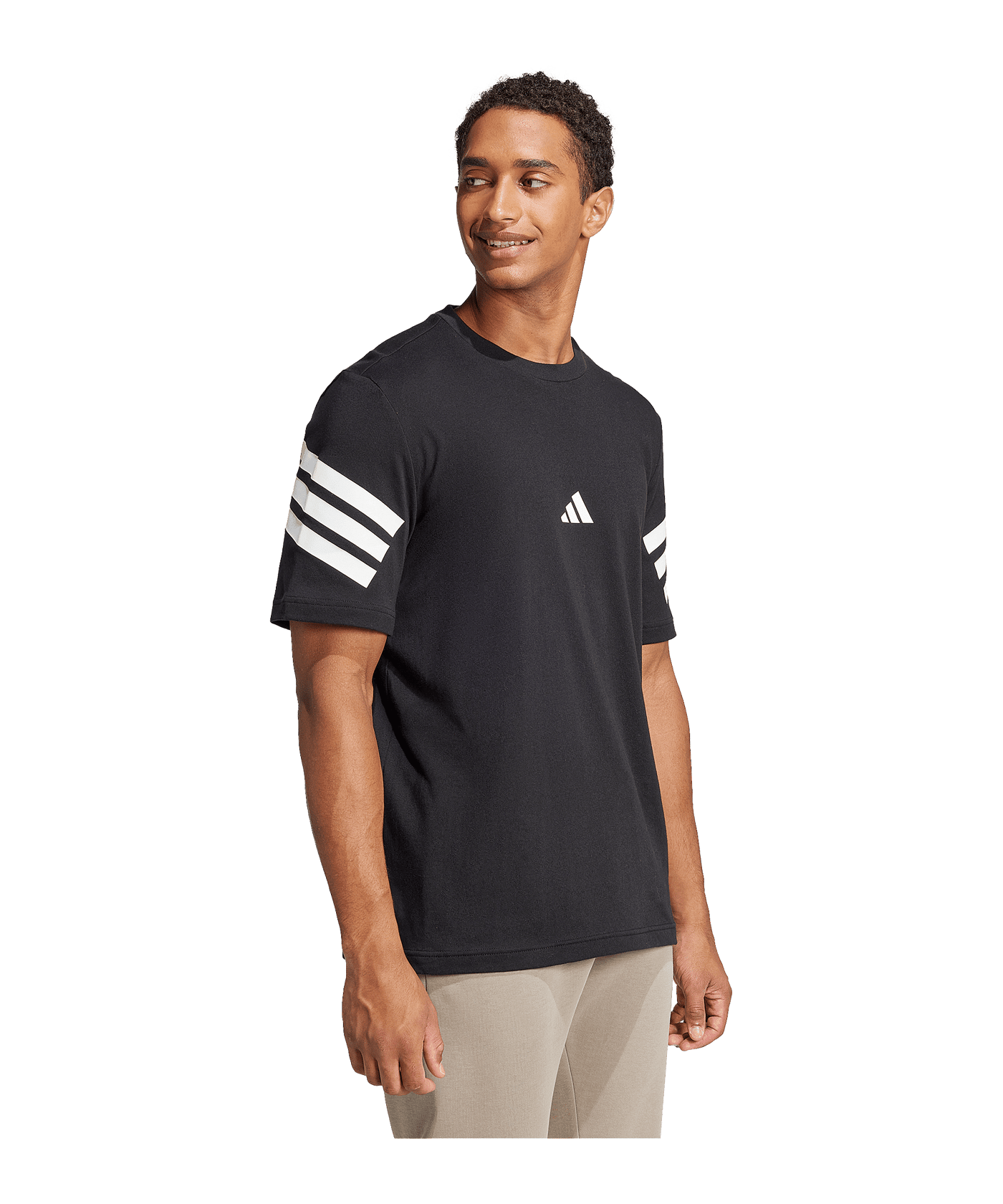 adidas Future Icons Three Stripes T-Shirt Schwarz - schwarz