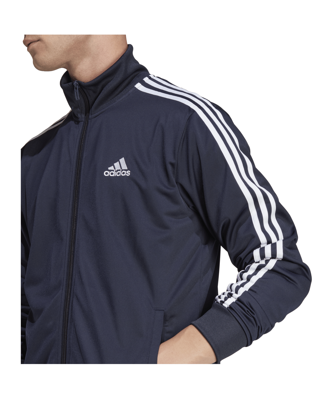 adidas Sportswear Basic 3-Stripes Tricot Track Suit Blue - blau
