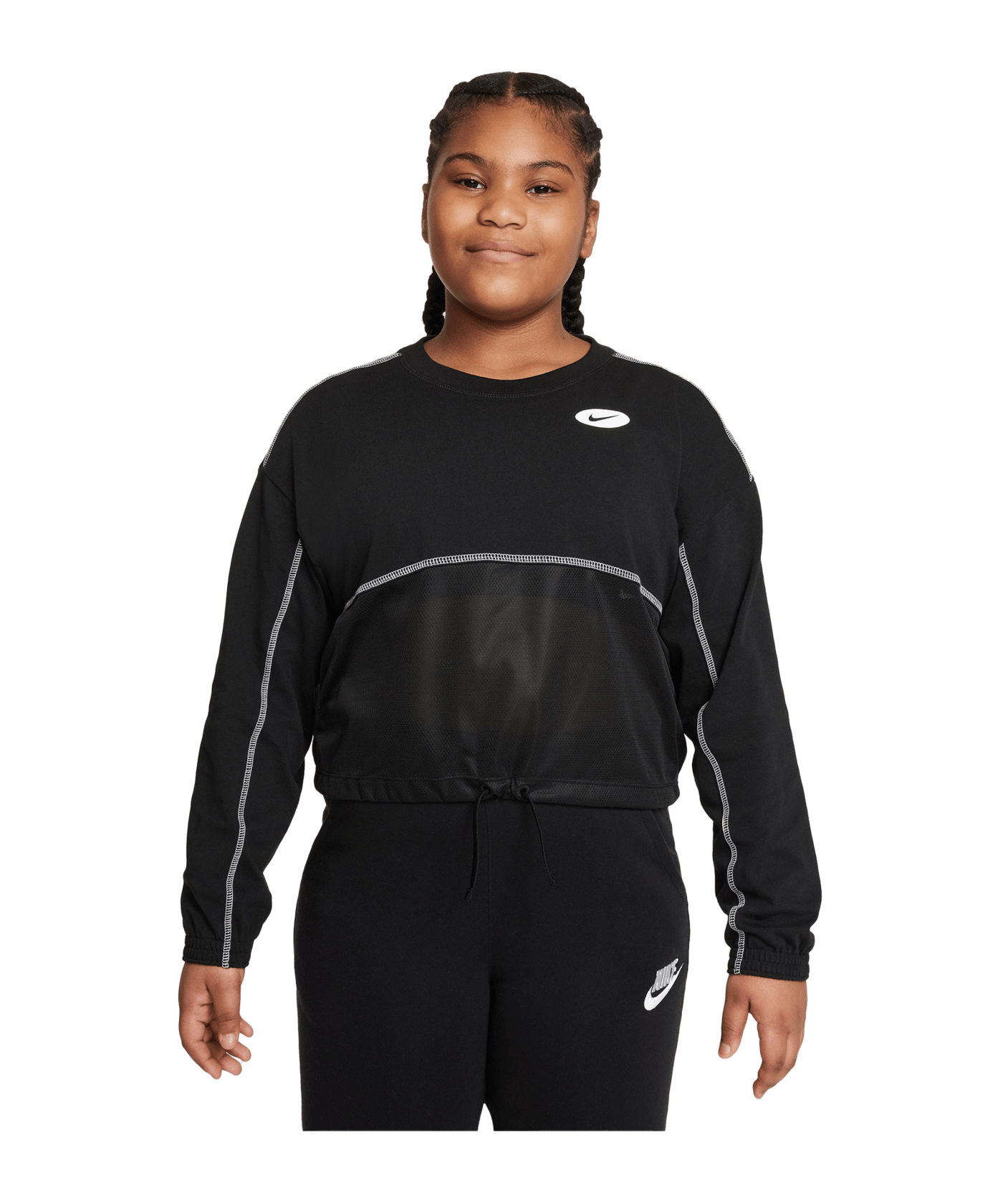 Nike Icon Clash Sweatshirt Plus Size Kids F010 - schwarz