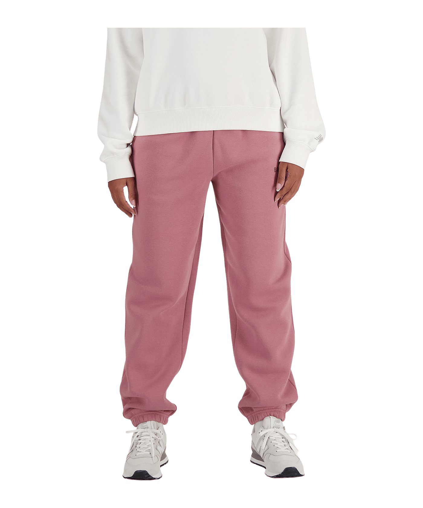 New Balance Iconic Collegiate Fleece Jogginghose Damen FRSE - rosa