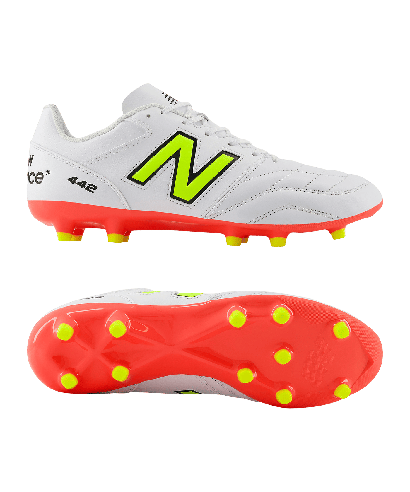 New Balance 442 Team V2 FG Flash Point Weiss FIB2 Fussballschuh Nocken New balance 442 team v2 fg flash point weiss fib2 fussballschuh nocken