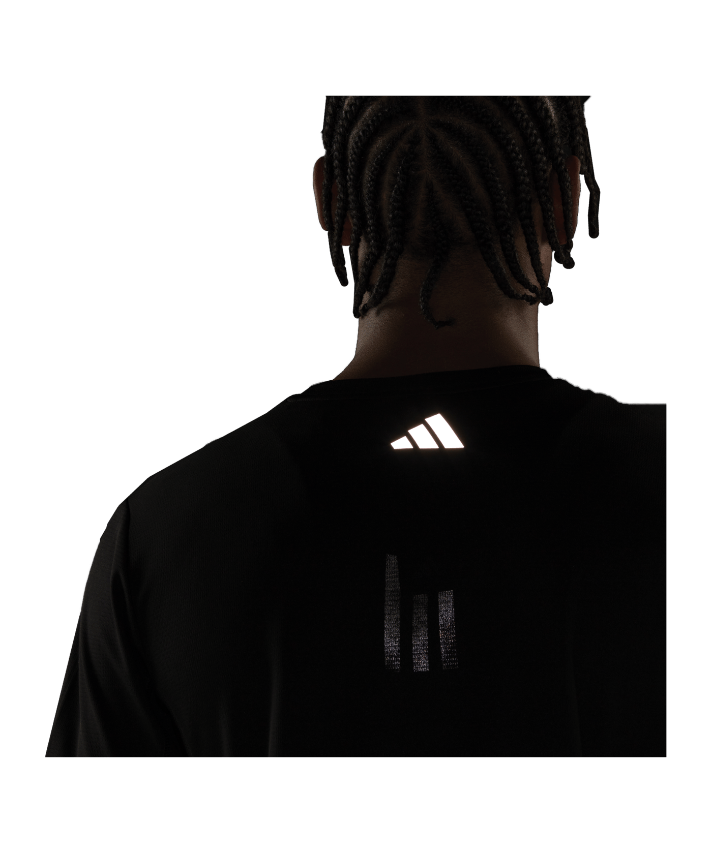 adidas Run Icons 3 Bar Logo Tee Black - schwarz