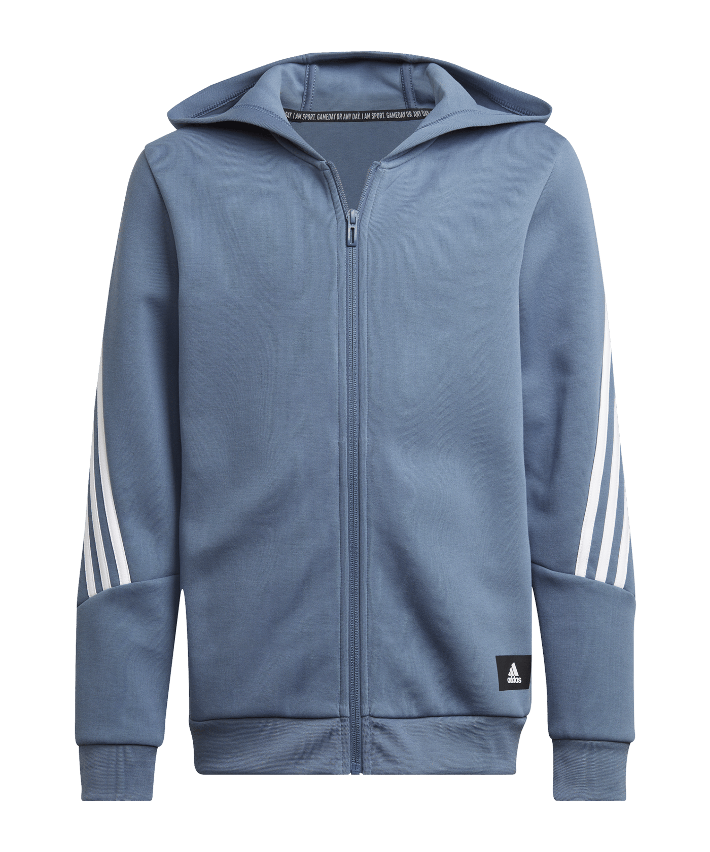 adidas Future Icons Kapuzenjacke Kids Blau Weiss - blau
