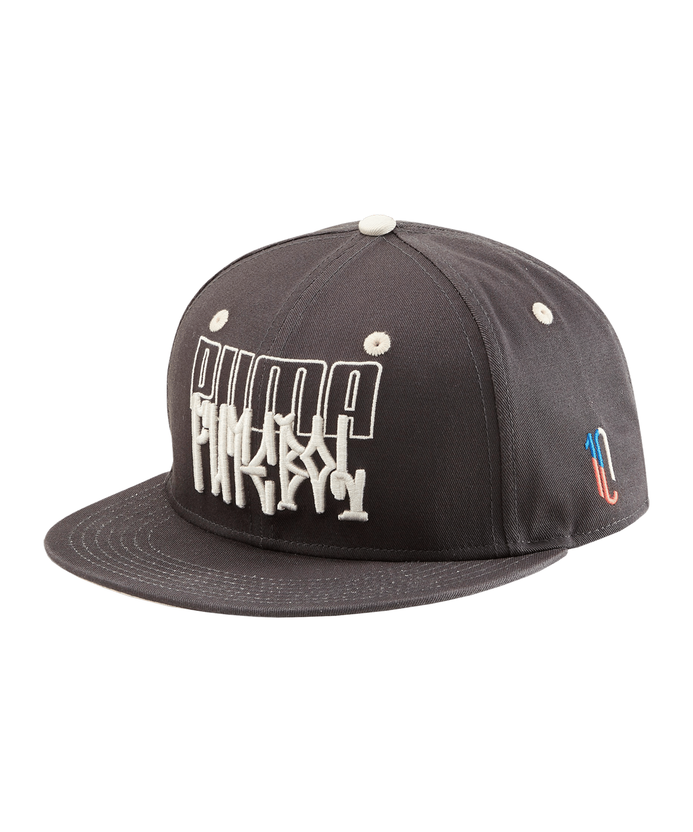 PUMA NJR Cappello A Tesa Piatta Nero Grigio F01 Attrezzatura Cappelli