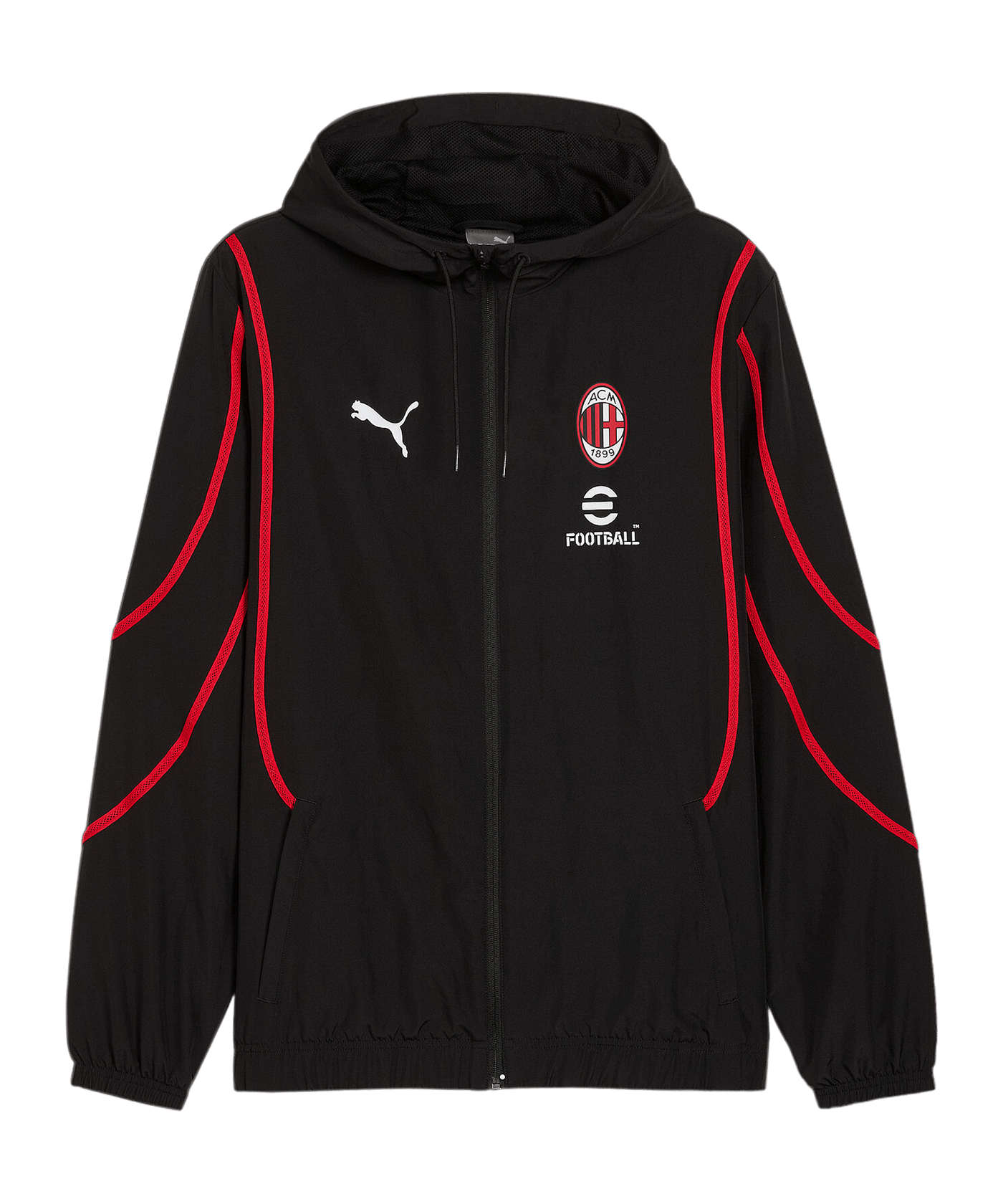 PUMA AC Mailand Prematch Jacke 2024/2025 Schwarz F04 | Fan-Shop 
