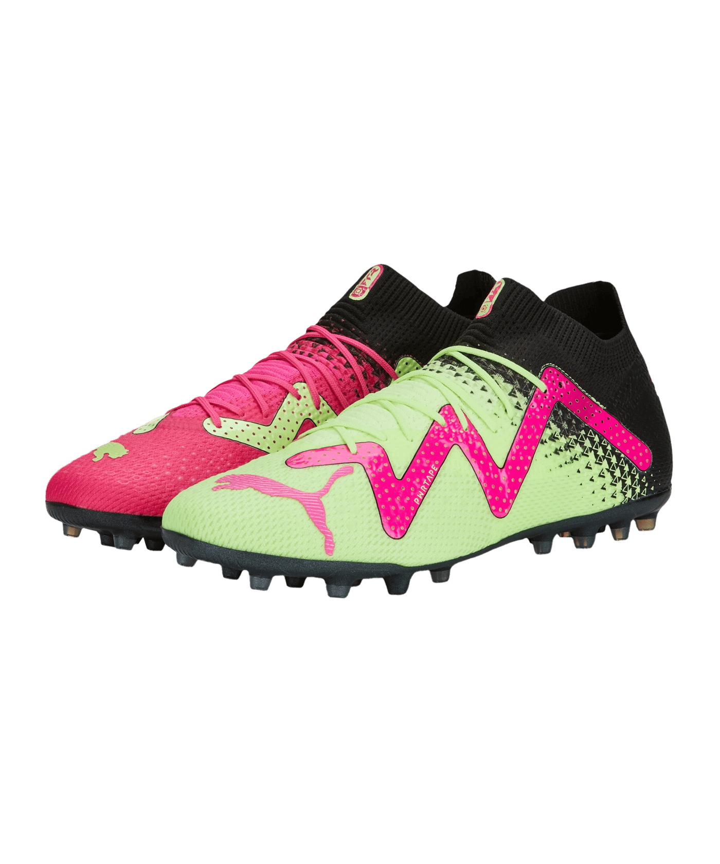 PUMA FUTURE Ultimate MG Tricks Schwarz Pink Gelb F01 | Fussballschuh