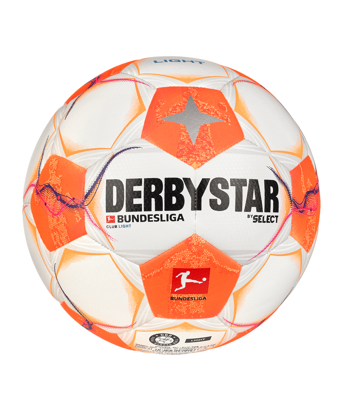 Derbystar Bundesliga Brilliant Replica Light V24 Football – Official Match Ball Look, 32-Panel PU Design