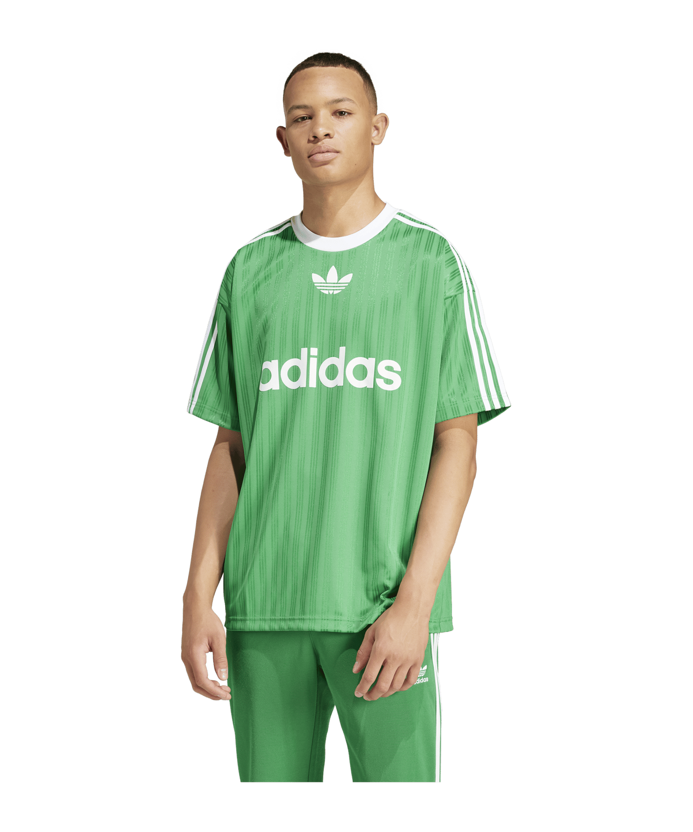 adidas Originals Adicolor Poly T-Shirt Grün Weiss - gruen