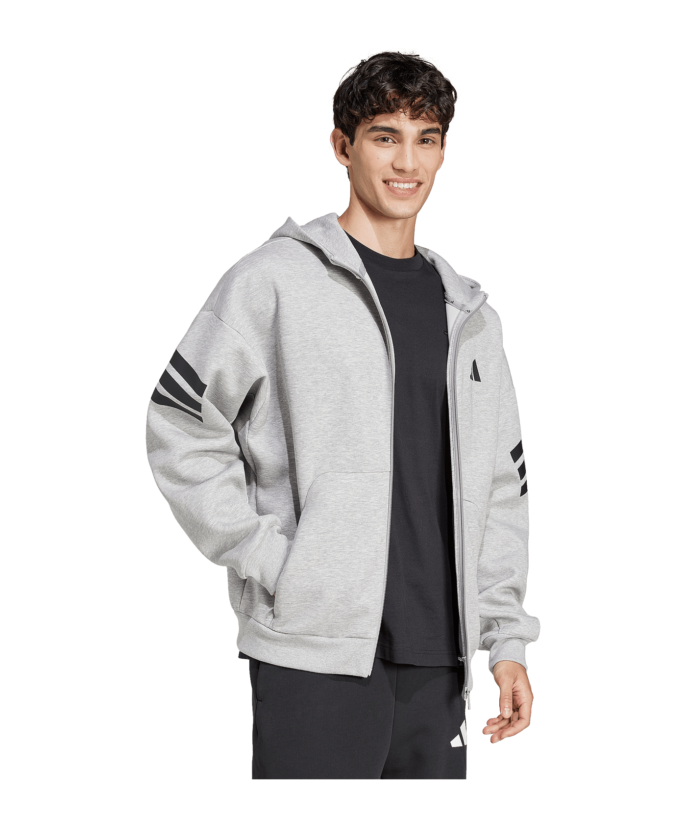adidas Future Icon Kapuzenjacke Grau - grau