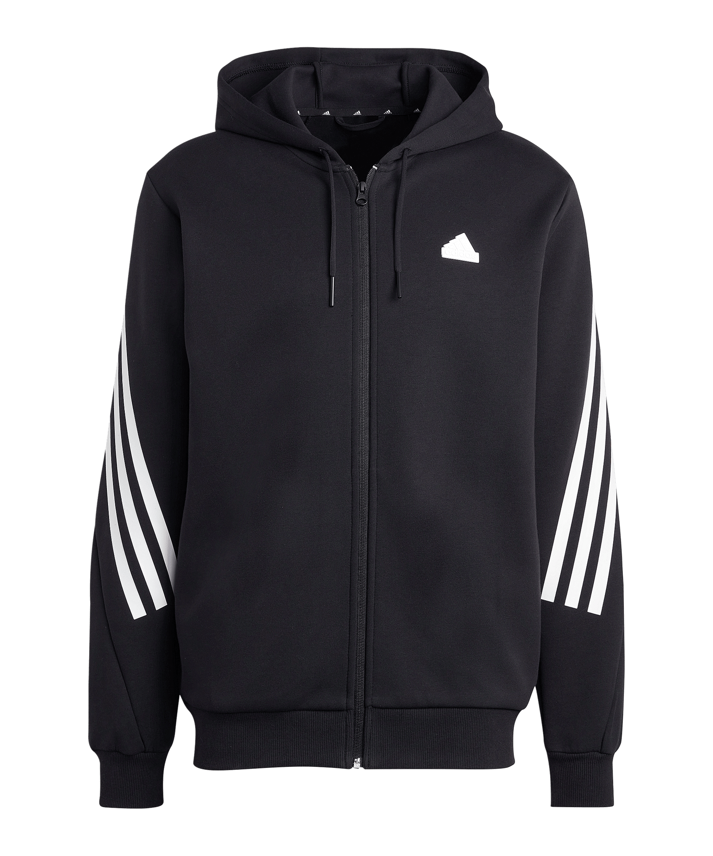 adidas Future Icons Kapuzenjacke Schwarz Weiss - schwarz