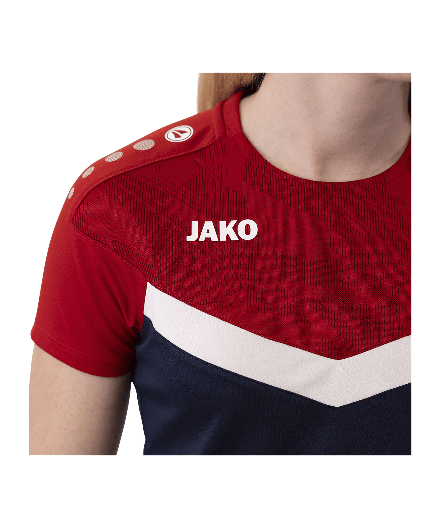 JAKO Iconic T-Shirt Damen Blau Rot F901 - blau