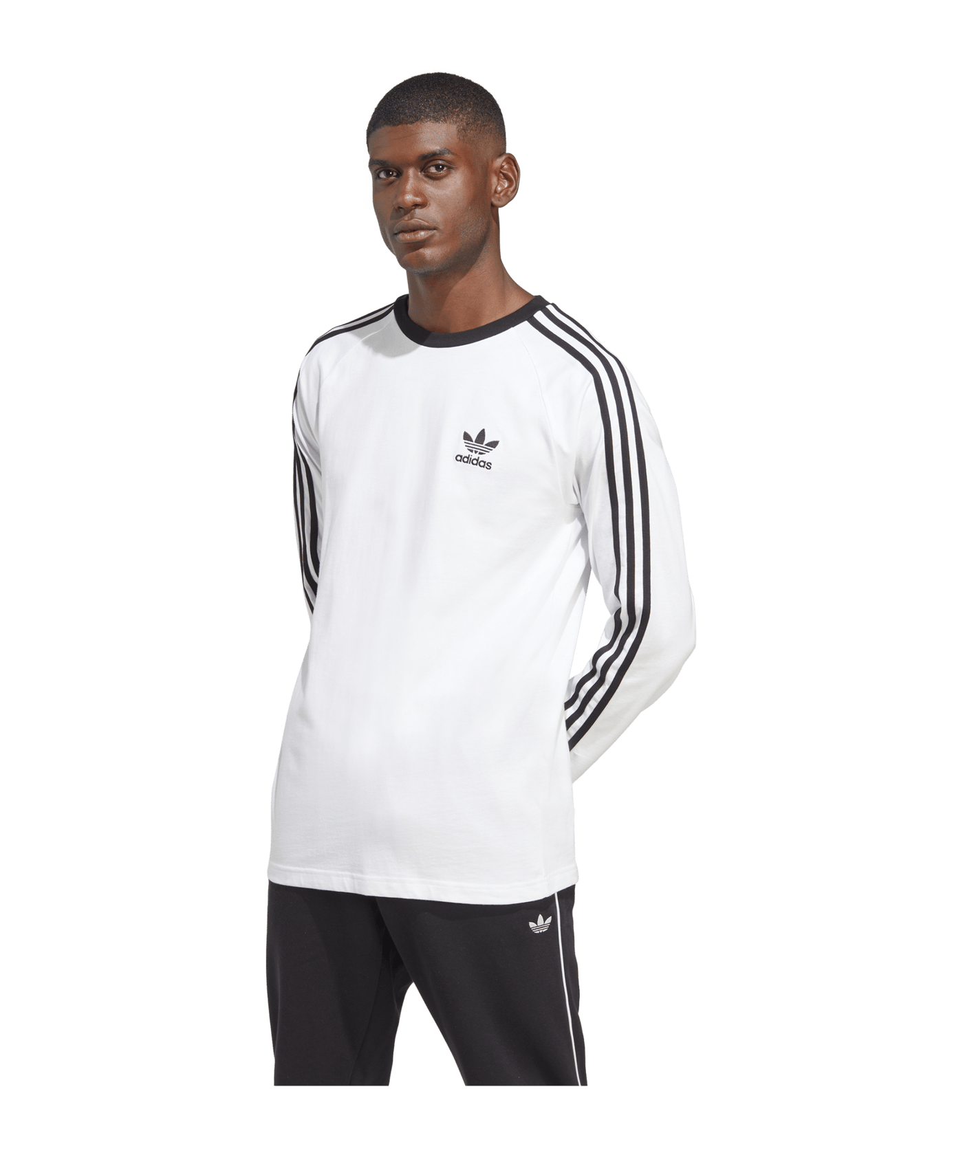 adidas Originals Adicolor Classics 3-Stripes Long Sleeve Tee White - weiss