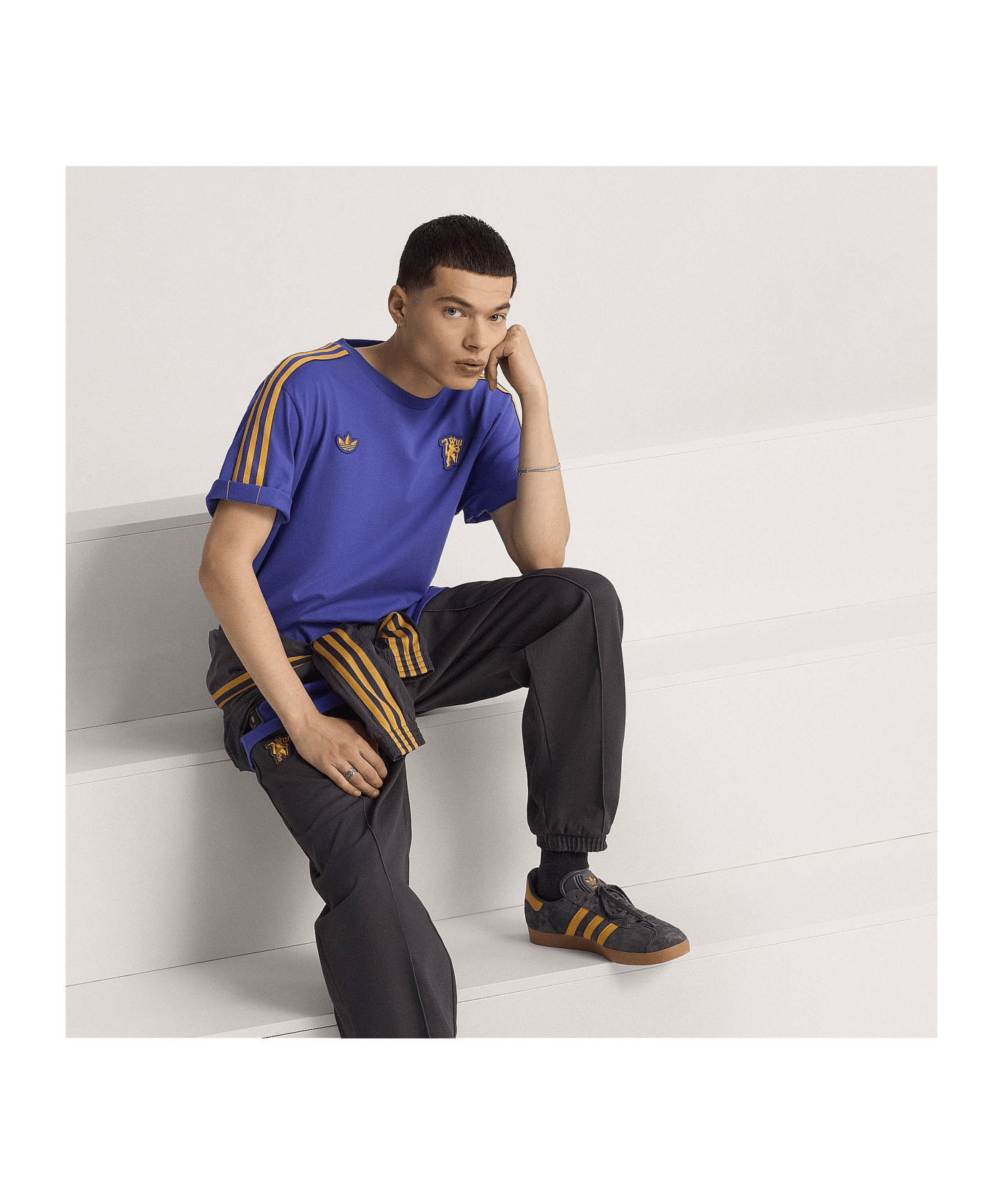 adidas Manchester United Icons T-Shirt Lila - lila