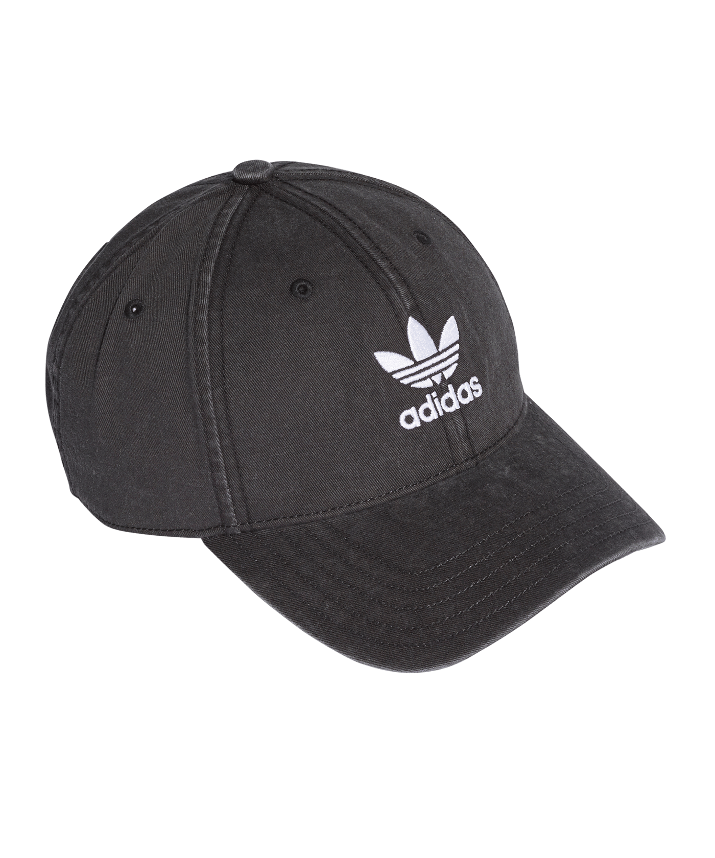 adidas Originals Adicolor Washed Cap Schwarz Weiss - schwarz