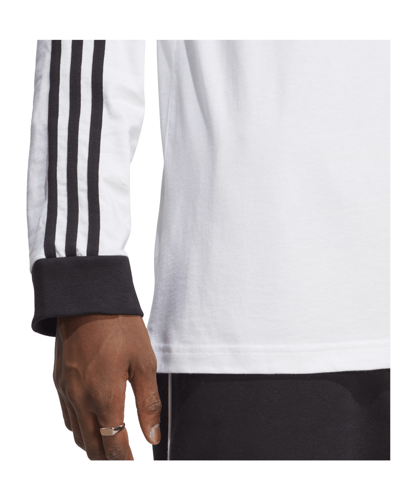 adidas Originals Adicolor Classics 3-Stripes Long Sleeve Tee White - weiss