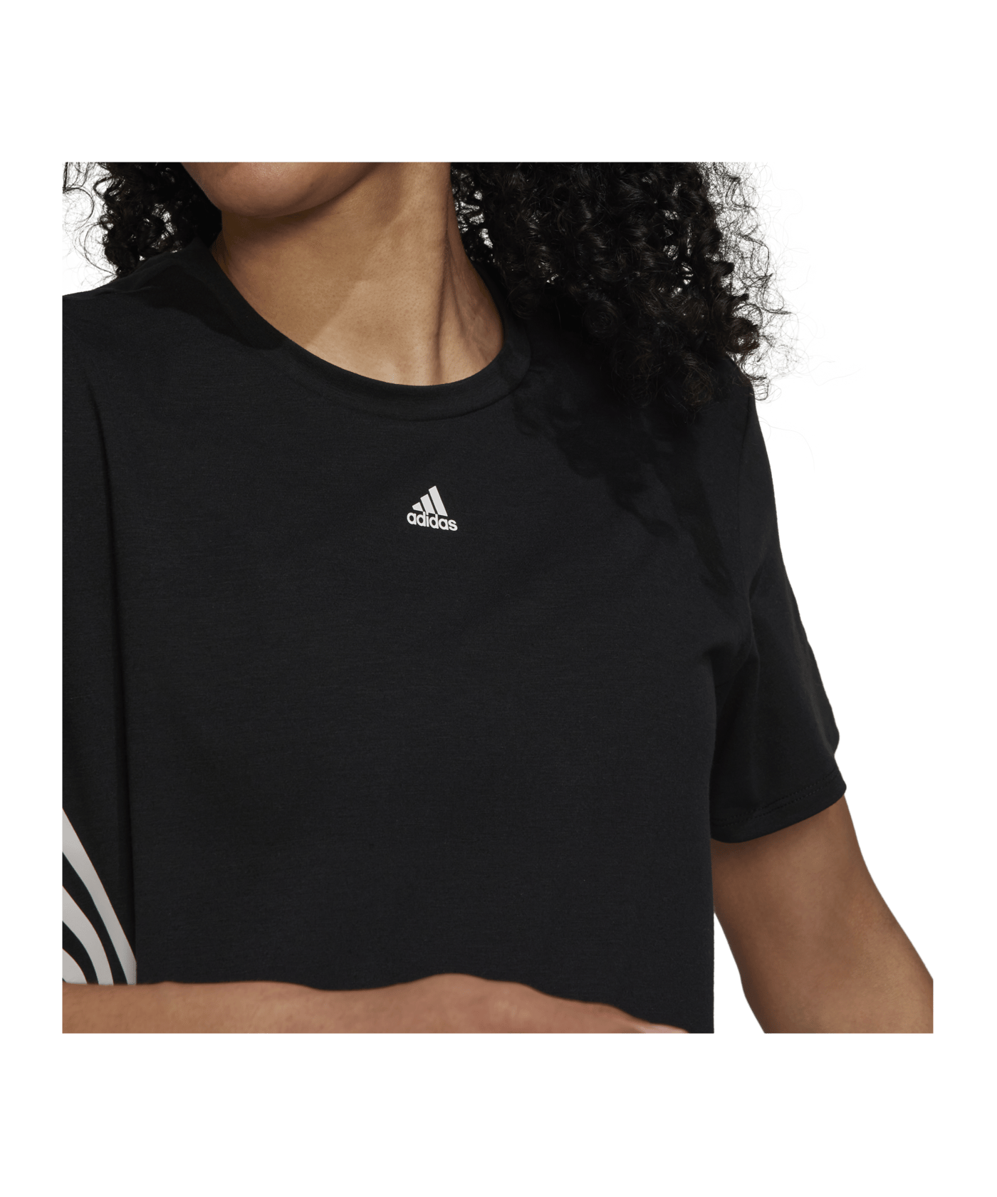 adidas Trainicons 3-Stripes T-Shirt Damen Schwarz - schwarz