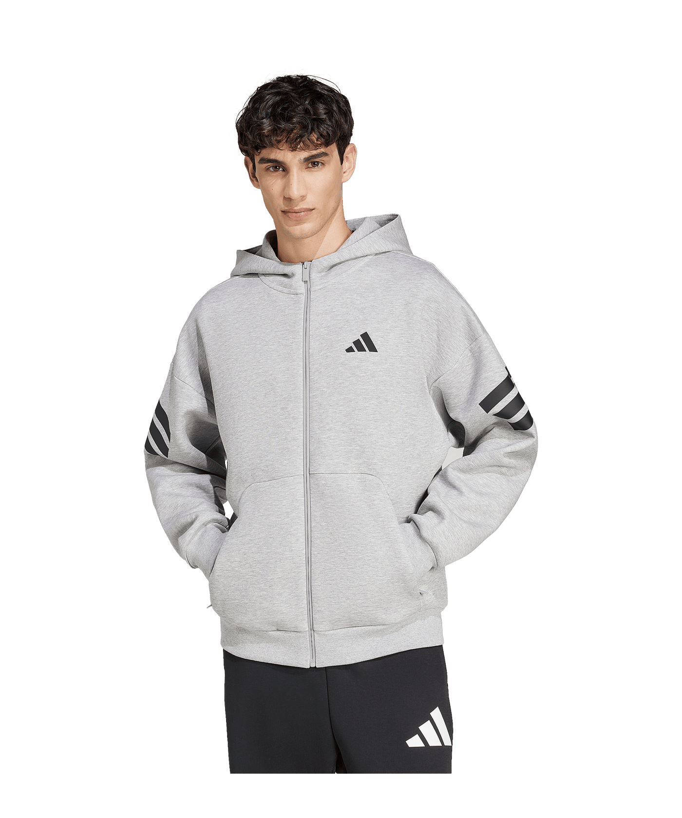 adidas Future Icon Kapuzenjacke Grau - grau