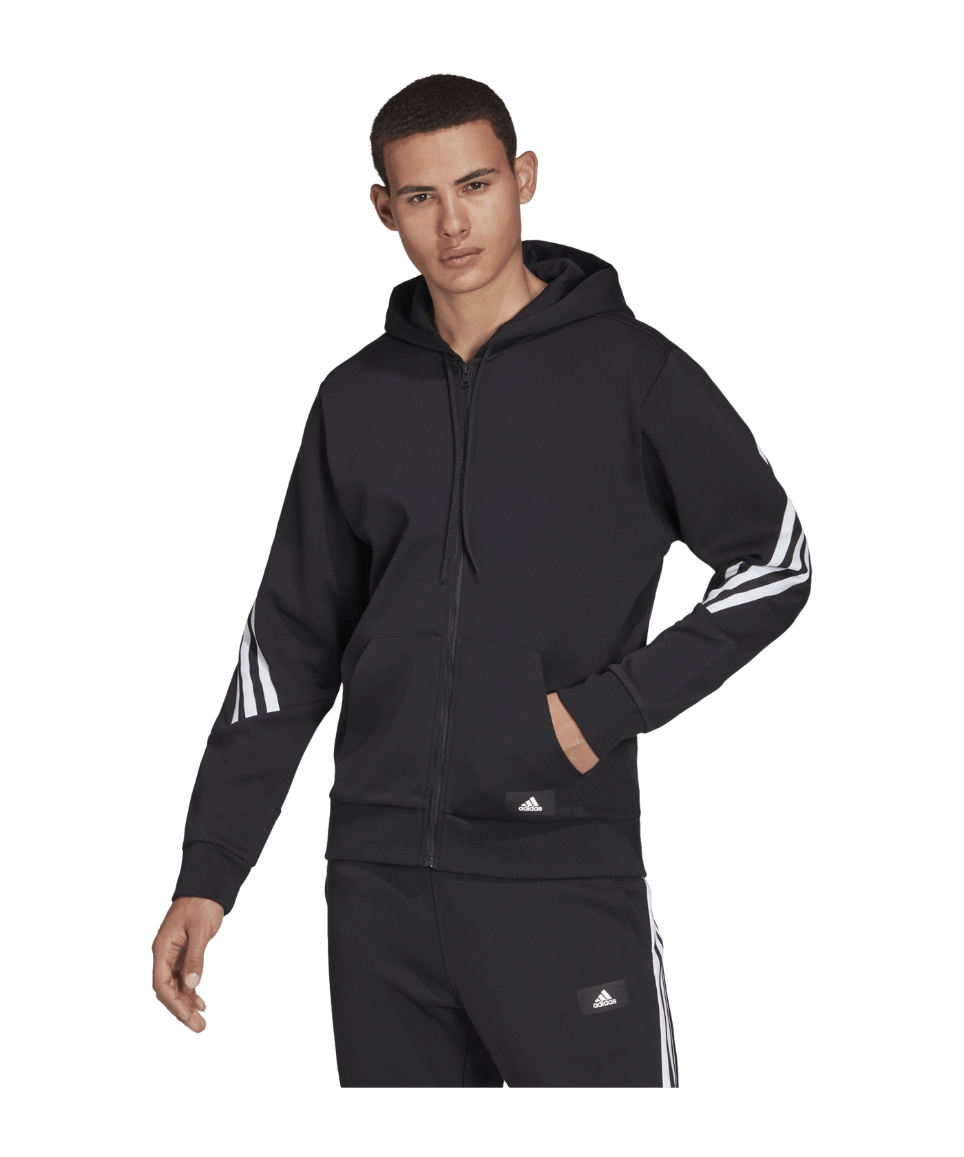 adidas Future Icons Kapuzenjacke Schwarz - schwarz