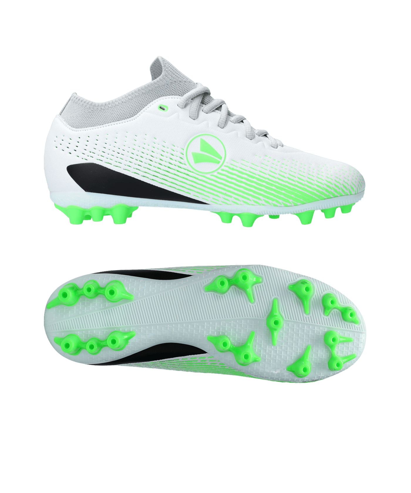 JAKO Lightning Sock AG - Scarpe Da Calcio Per Bambini Su Erba Sintetica, Suola Multinock, Leggere E Ammortizzate, Grigio