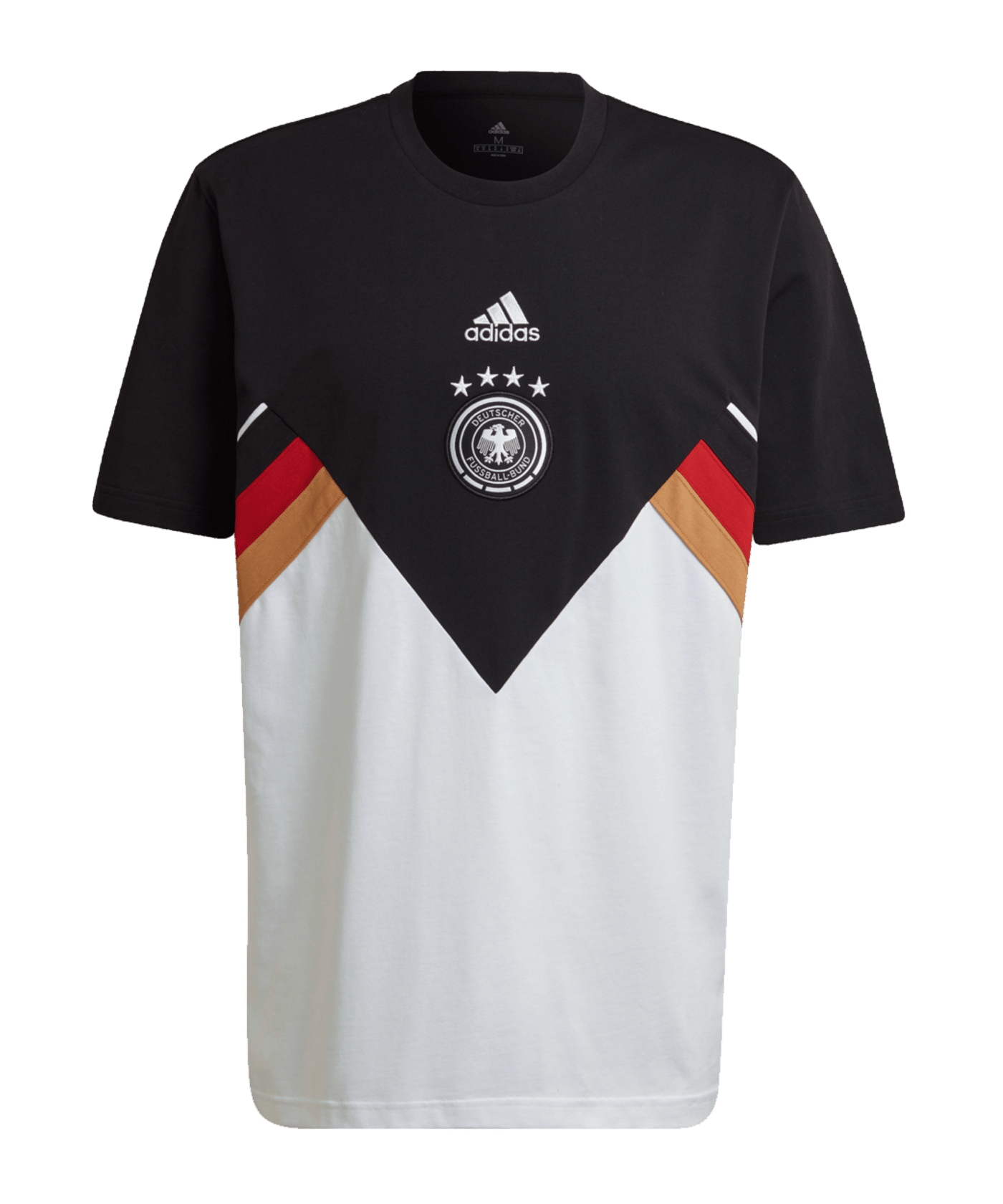 adidas DFB Deutschland Icon T-Shirt Schwarz Weiss - schwarz