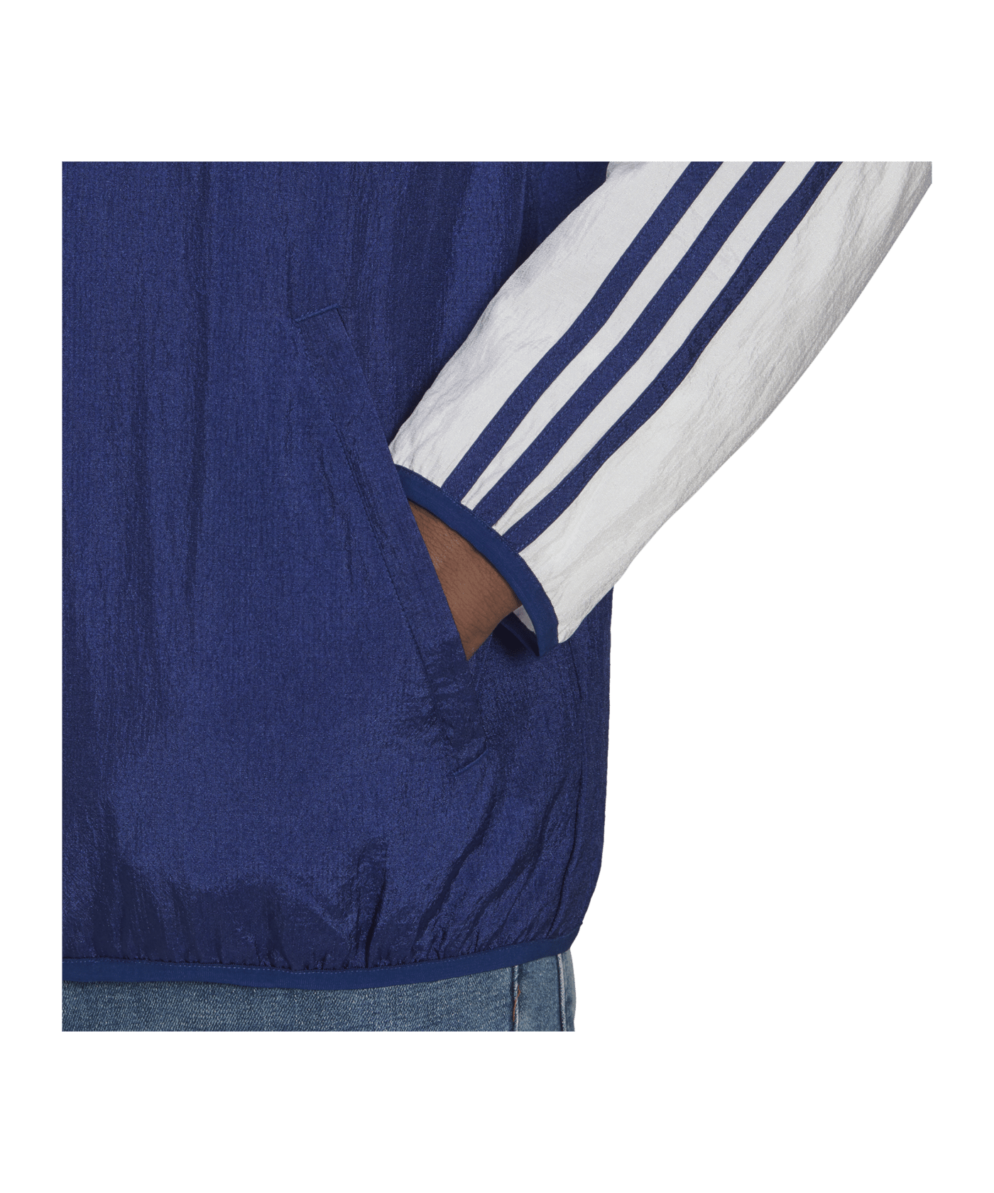 adidas Juventus Turin Icon Woven Jacke Blau Weiss - weiss