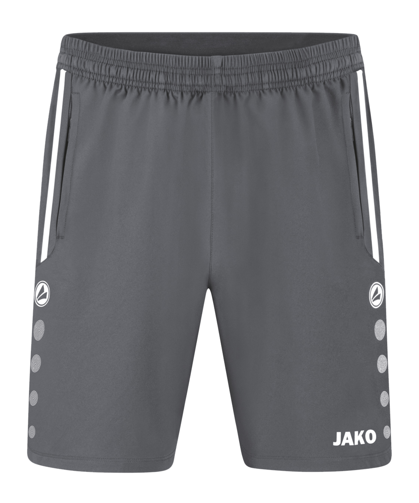 JAKO Profi 2.0 Pantaloncini Uomo – Senza Slip, Tasche Laterali Con Zip, Vita Elastica Con Coulisse, Taglie S-4XL