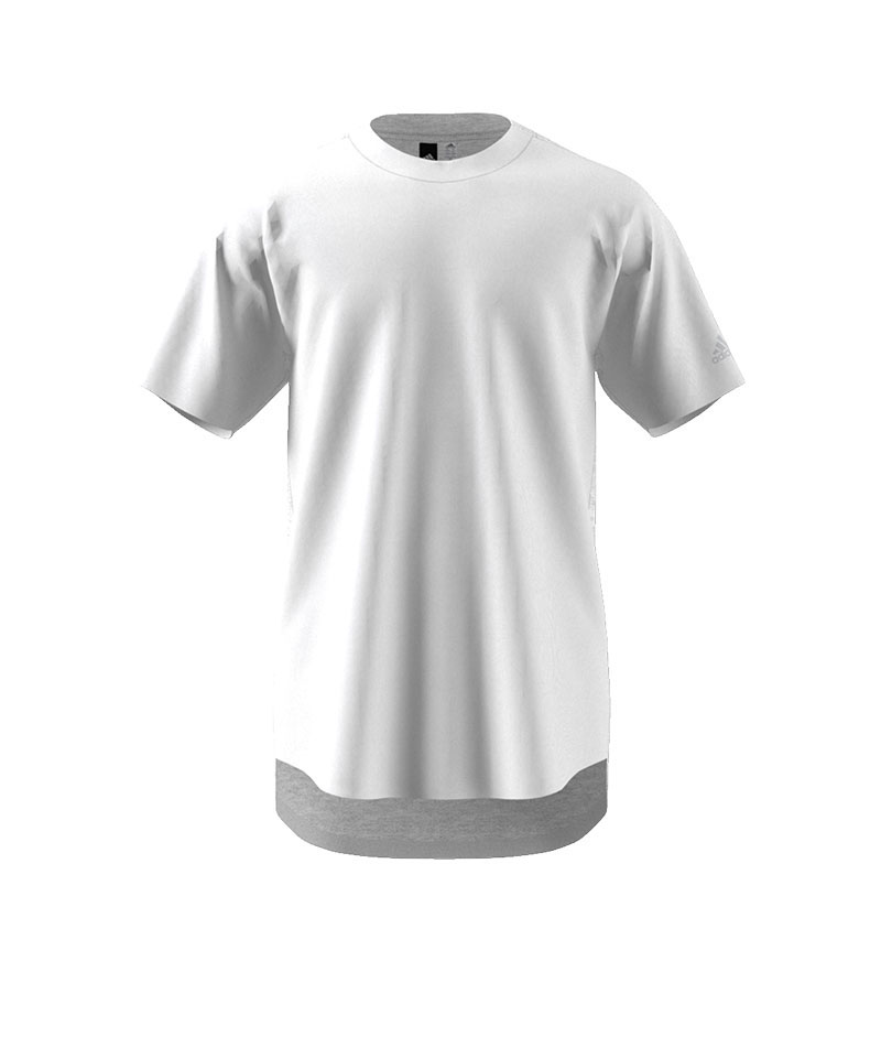 adidas Originals Icon Tee T-Shirt Weiss Grau - weiss