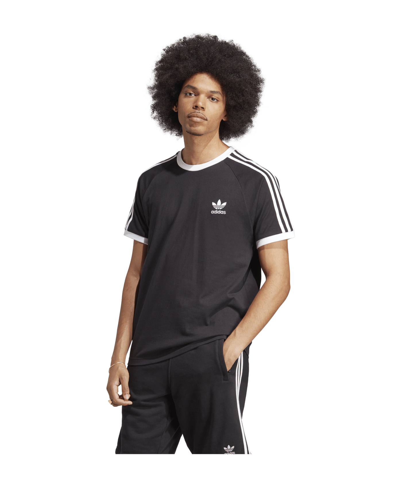adidas Originals Adicolor Classics 3-Stripes Tee Black - schwarz